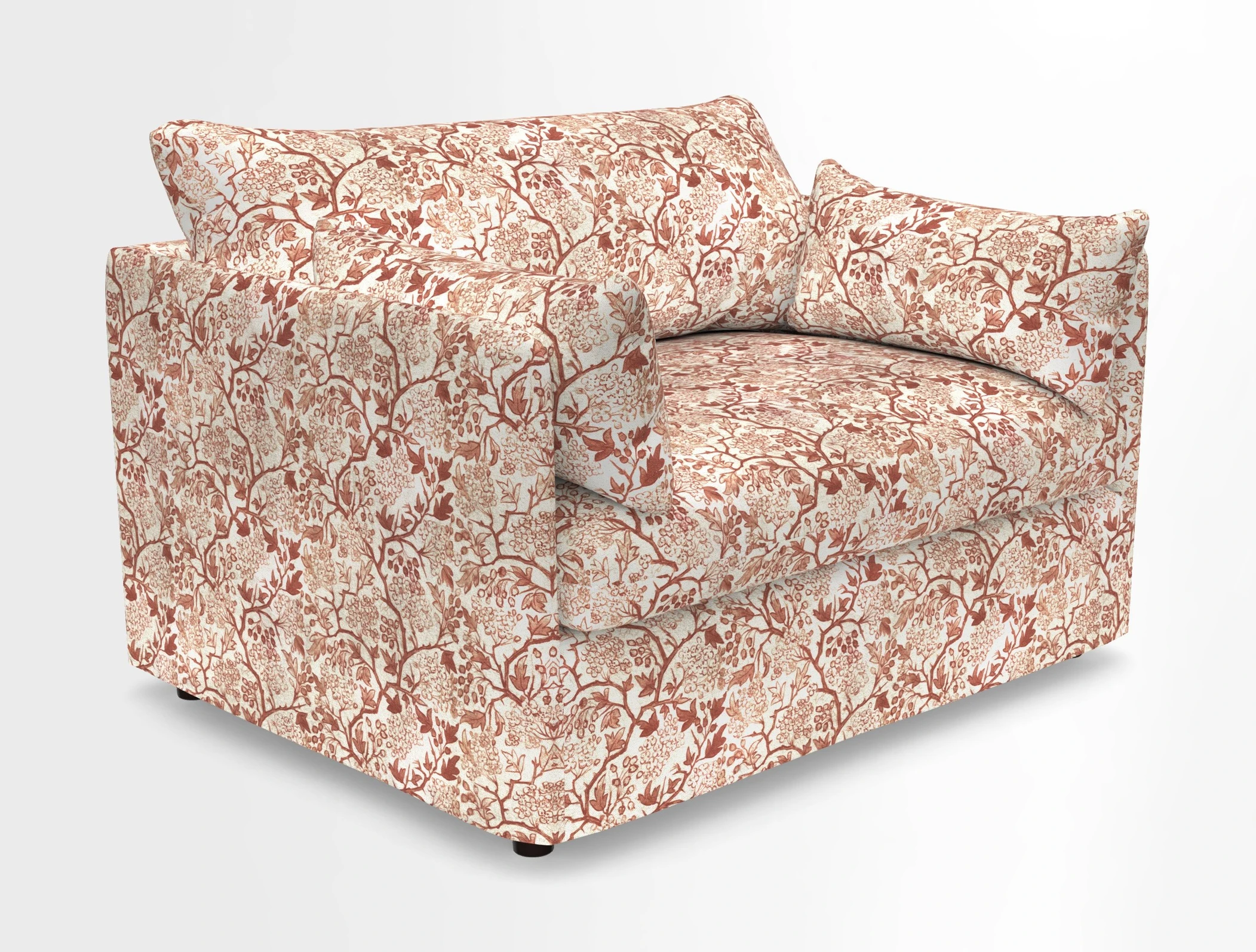 Madehurst Snuggler in Two Tone Plain Biscuit. Loose cover option available