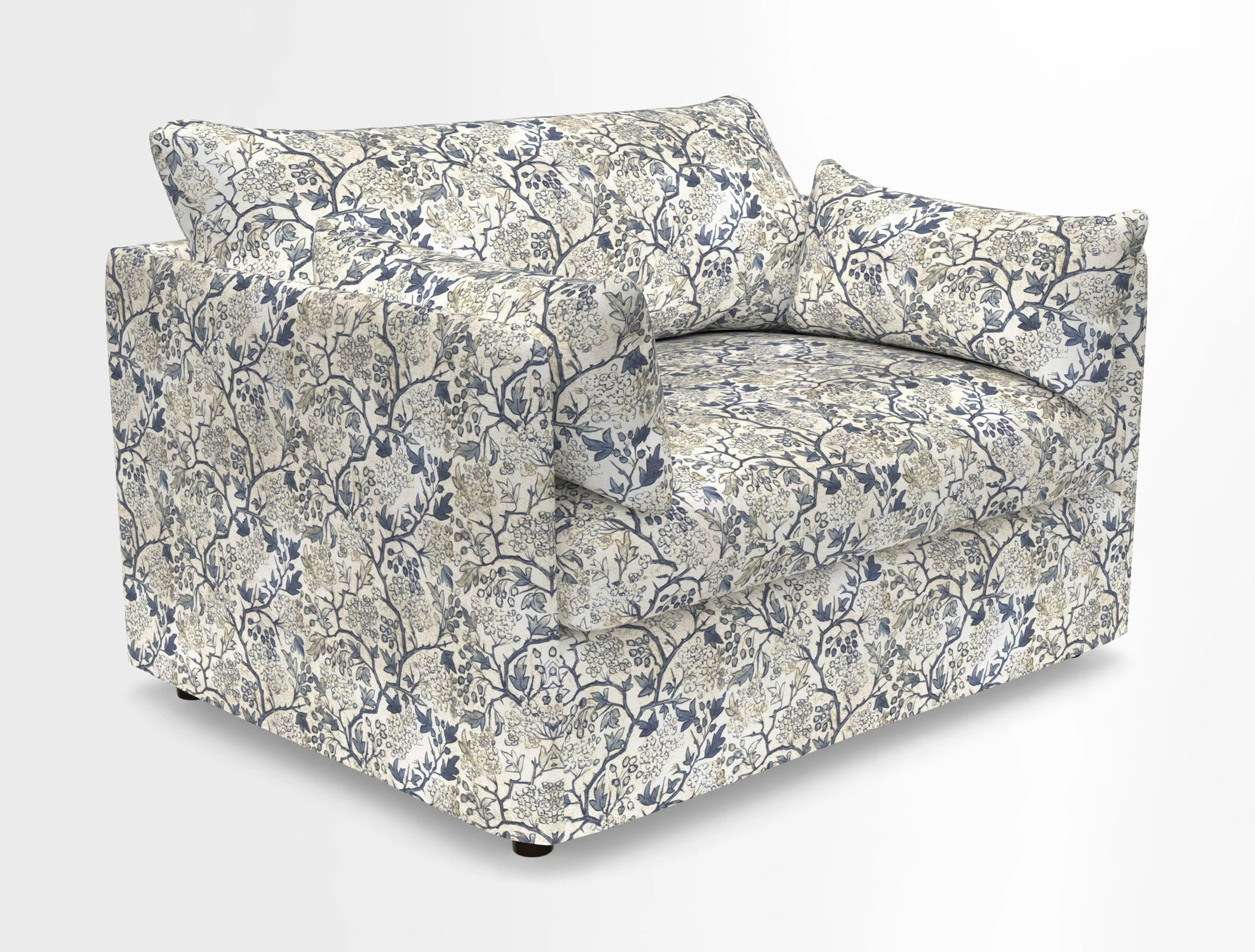 Madehurst Snuggler in Two Tone Plain Biscuit. Loose cover option available