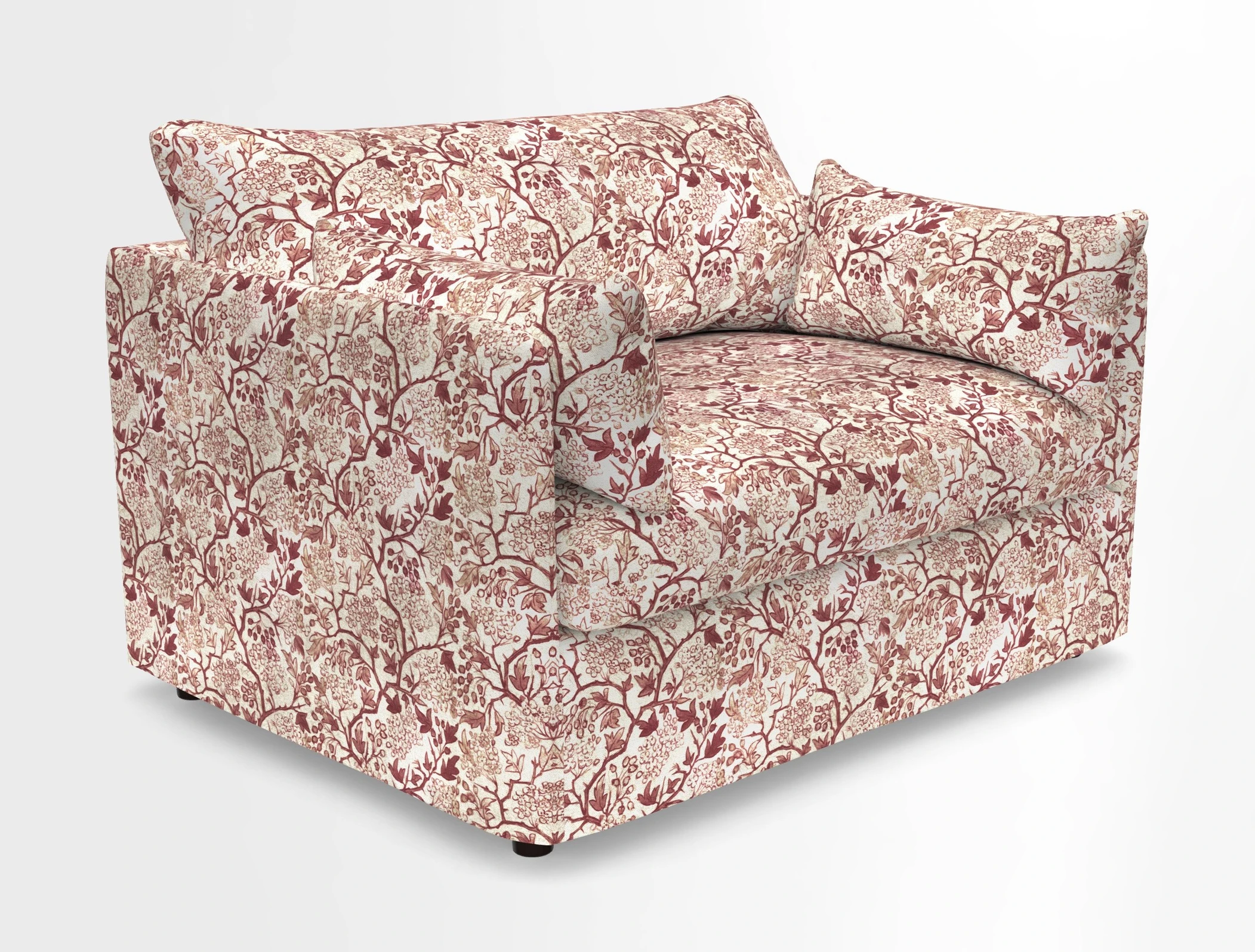 Madehurst Snuggler in Two Tone Plain Biscuit. Loose cover option available