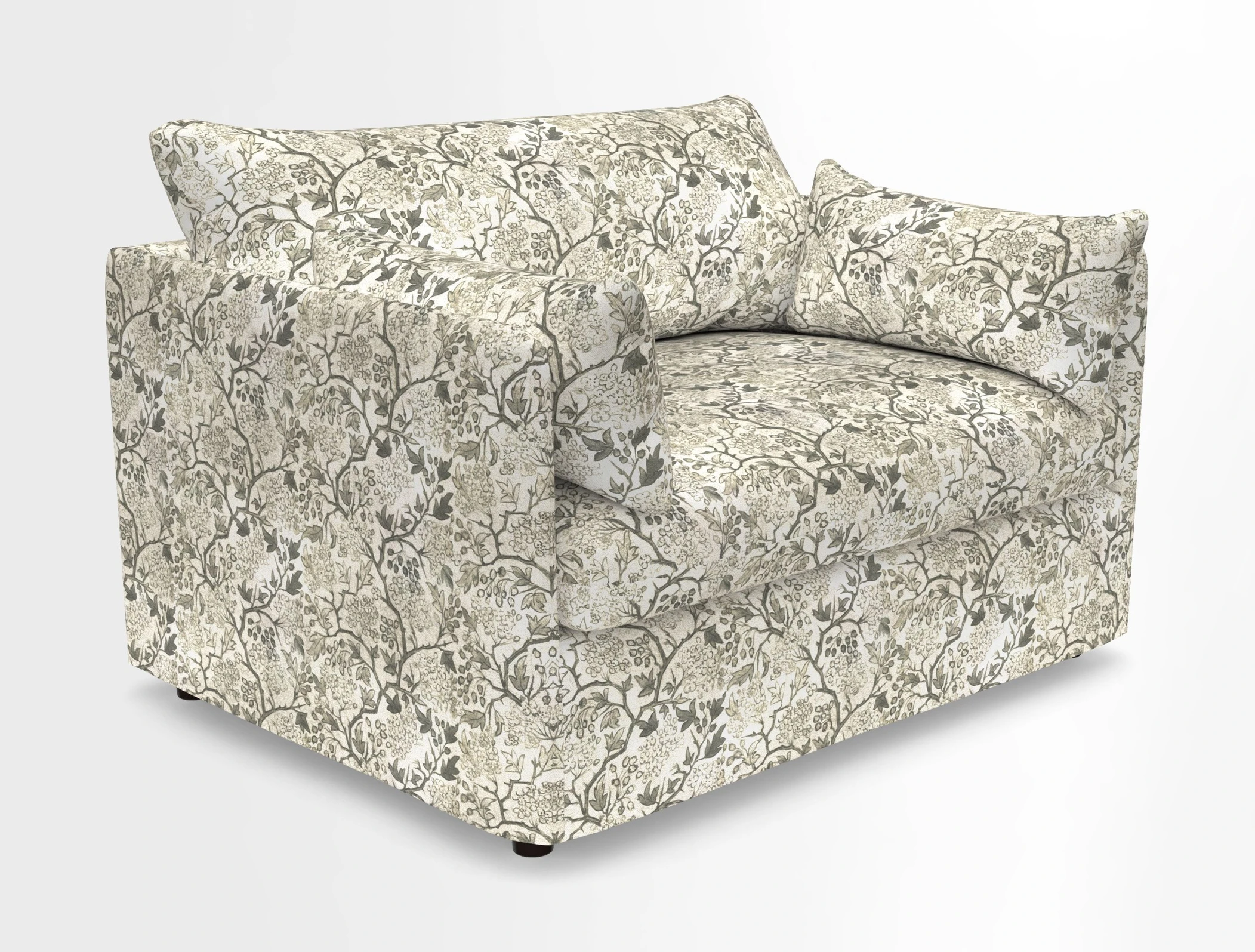Madehurst Snuggler in Two Tone Plain Biscuit. Loose cover option available