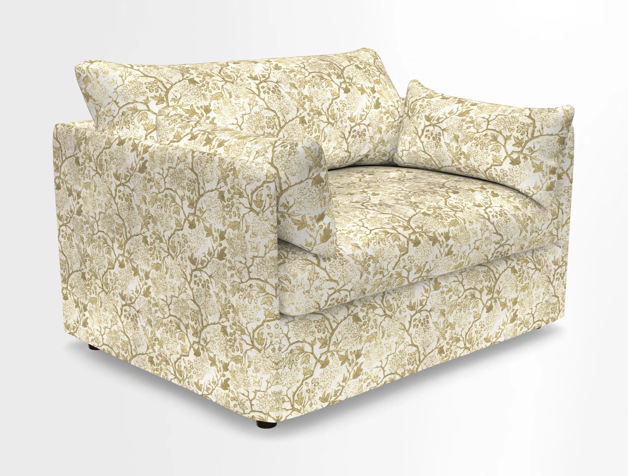 Madehurst Snuggler in Two Tone Plain Biscuit. Loose cover option available