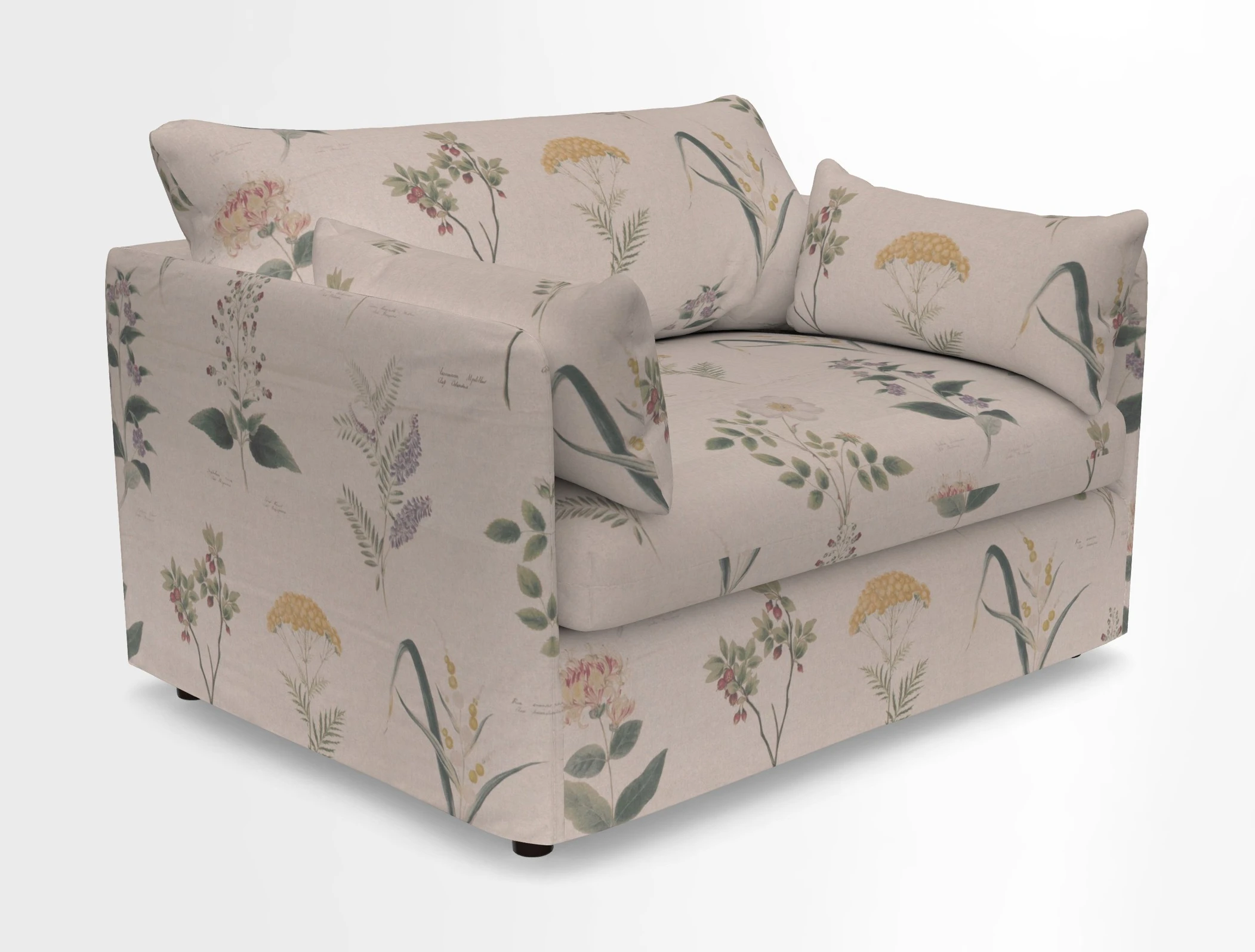 Madehurst Snuggler in Two Tone Plain Biscuit. Loose cover option available