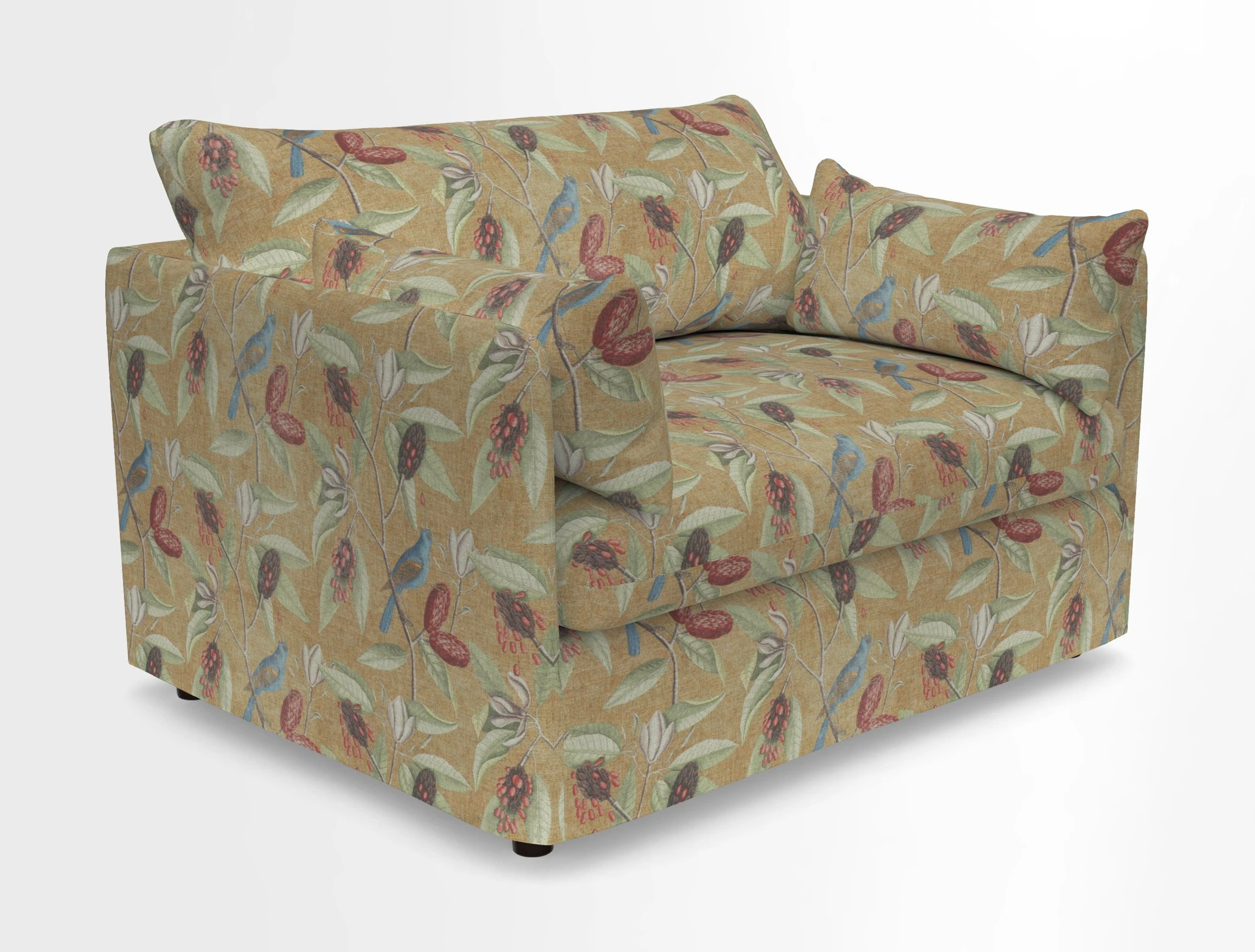 Madehurst Snuggler in Two Tone Plain Biscuit. Loose cover option available