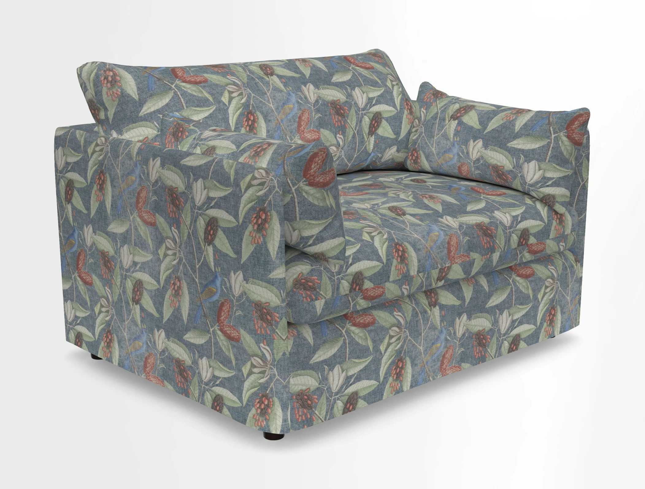 Madehurst Snuggler in Two Tone Plain Biscuit. Loose cover option available