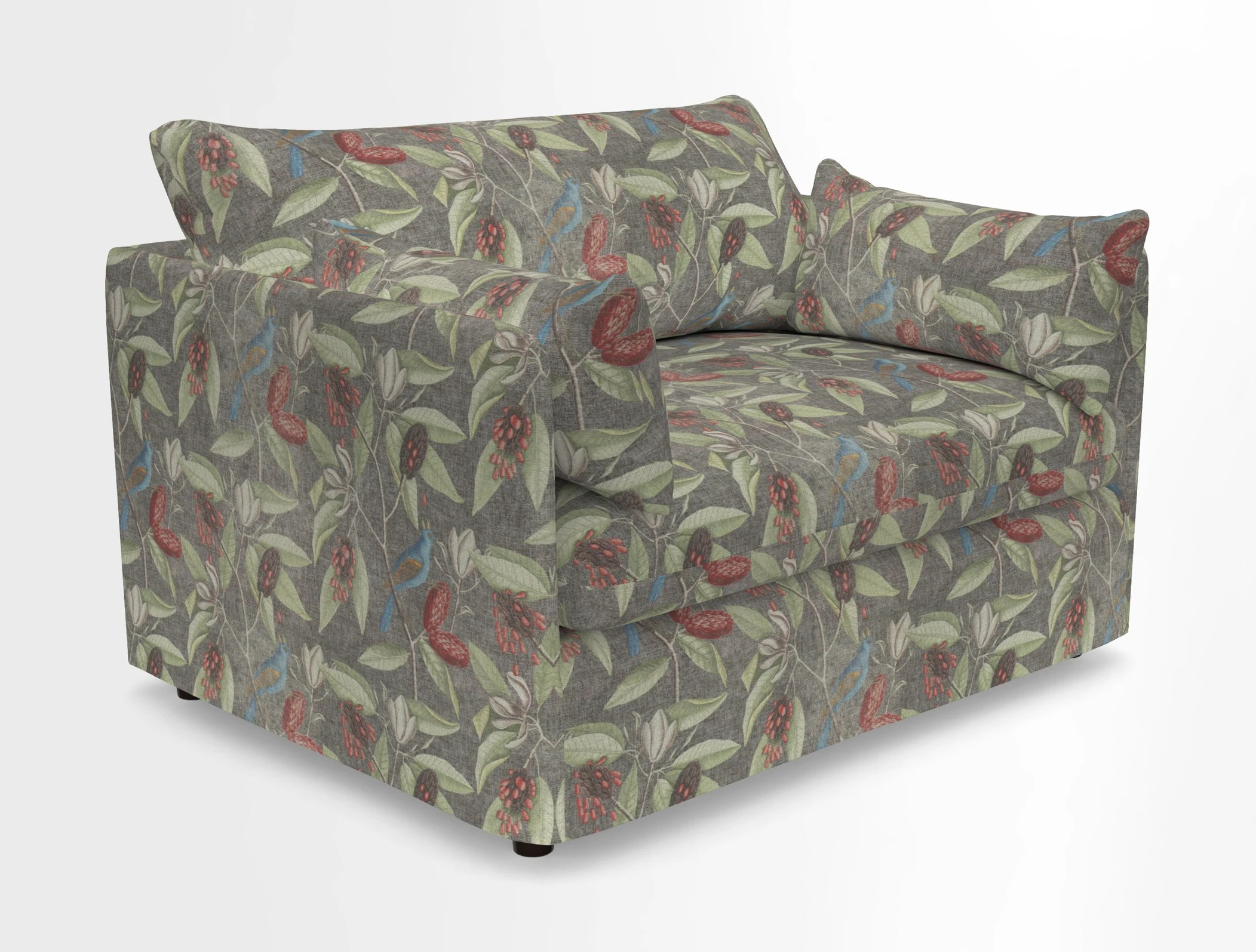 Madehurst Snuggler in Two Tone Plain Biscuit. Loose cover option available