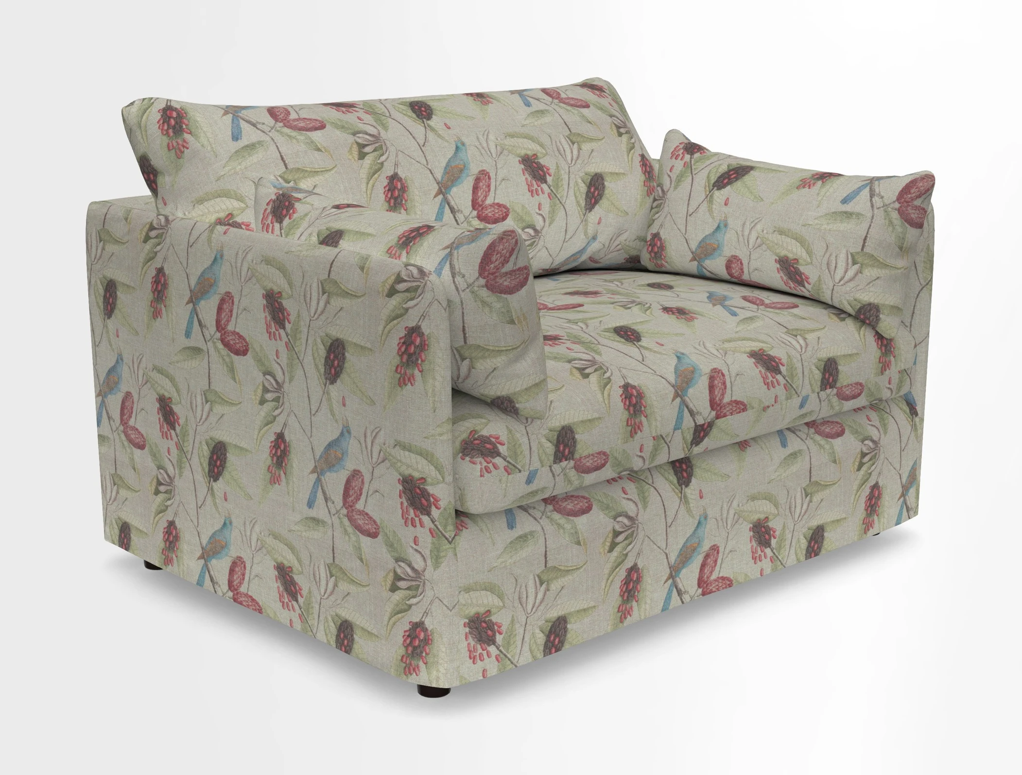 Madehurst Snuggler in Two Tone Plain Biscuit. Loose cover option available