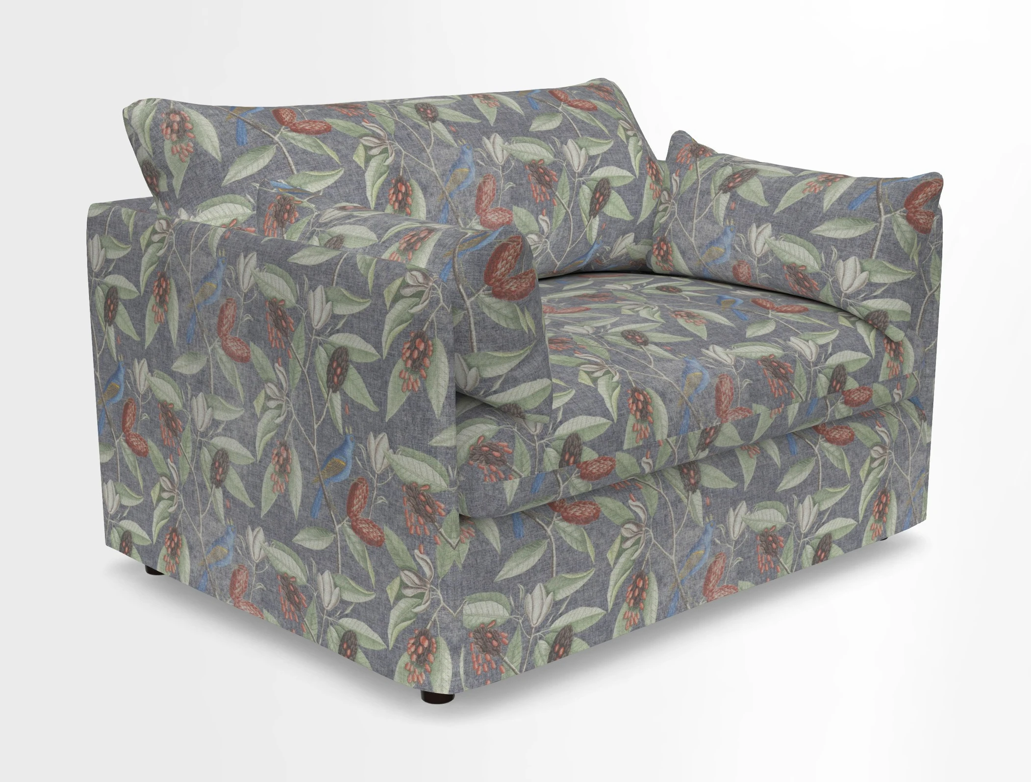 Madehurst Snuggler in Two Tone Plain Biscuit. Loose cover option available