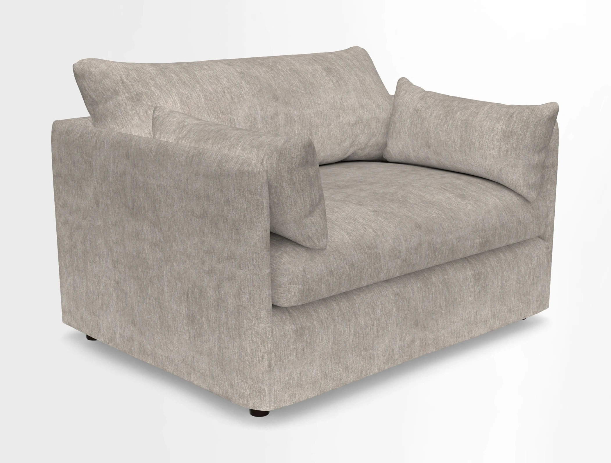 Madehurst Snuggler in Two Tone Plain Biscuit. Loose cover option available