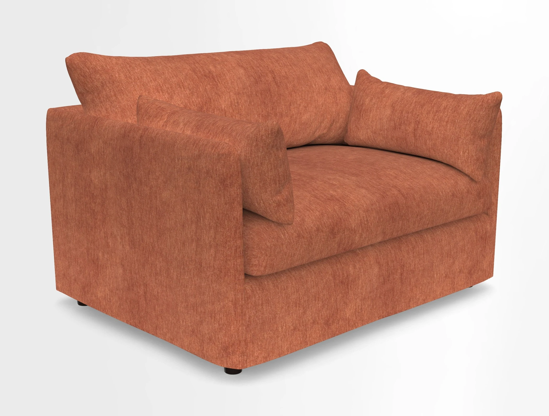 Madehurst Snuggler in Two Tone Plain Biscuit. Loose cover option available