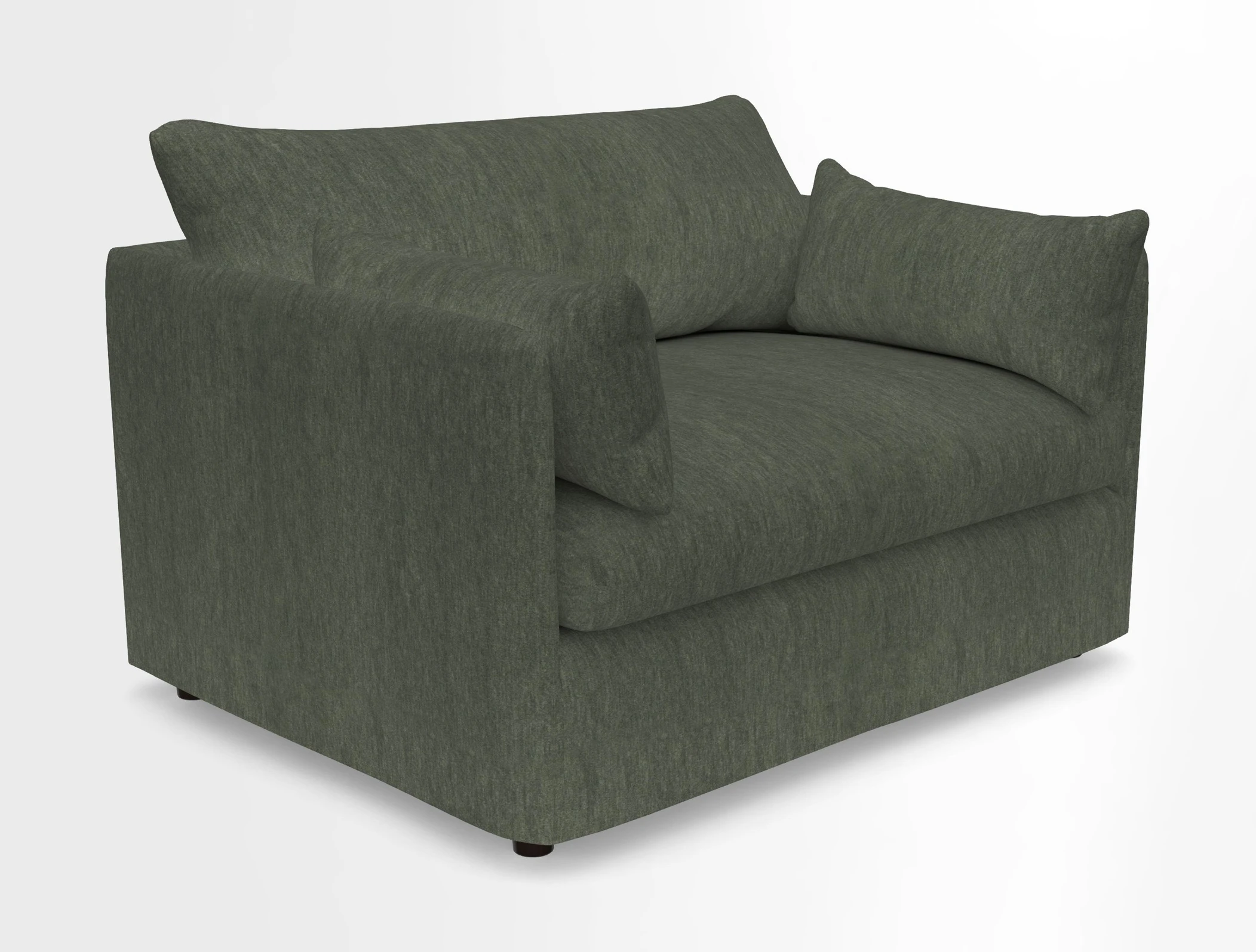 Madehurst Snuggler in Two Tone Plain Biscuit. Loose cover option available