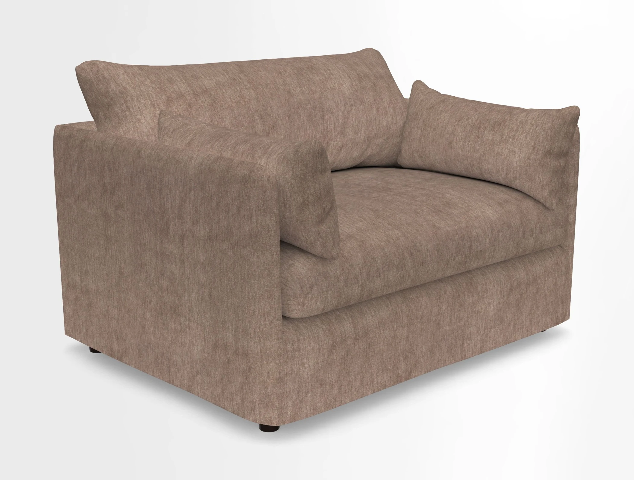 Madehurst Snuggler in Two Tone Plain Biscuit. Loose cover option available