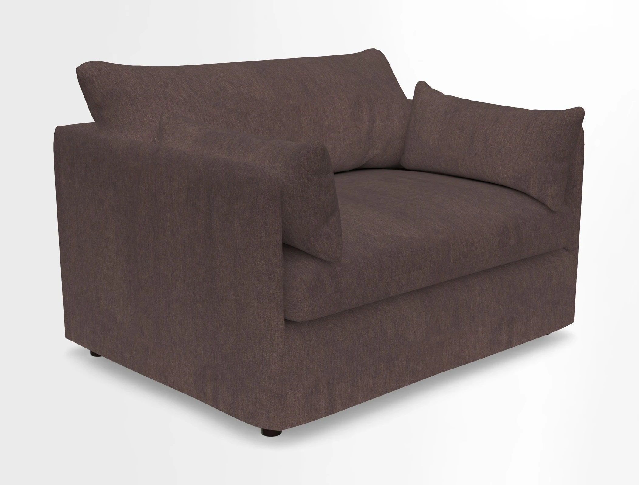 Madehurst Snuggler in Two Tone Plain Biscuit. Loose cover option available