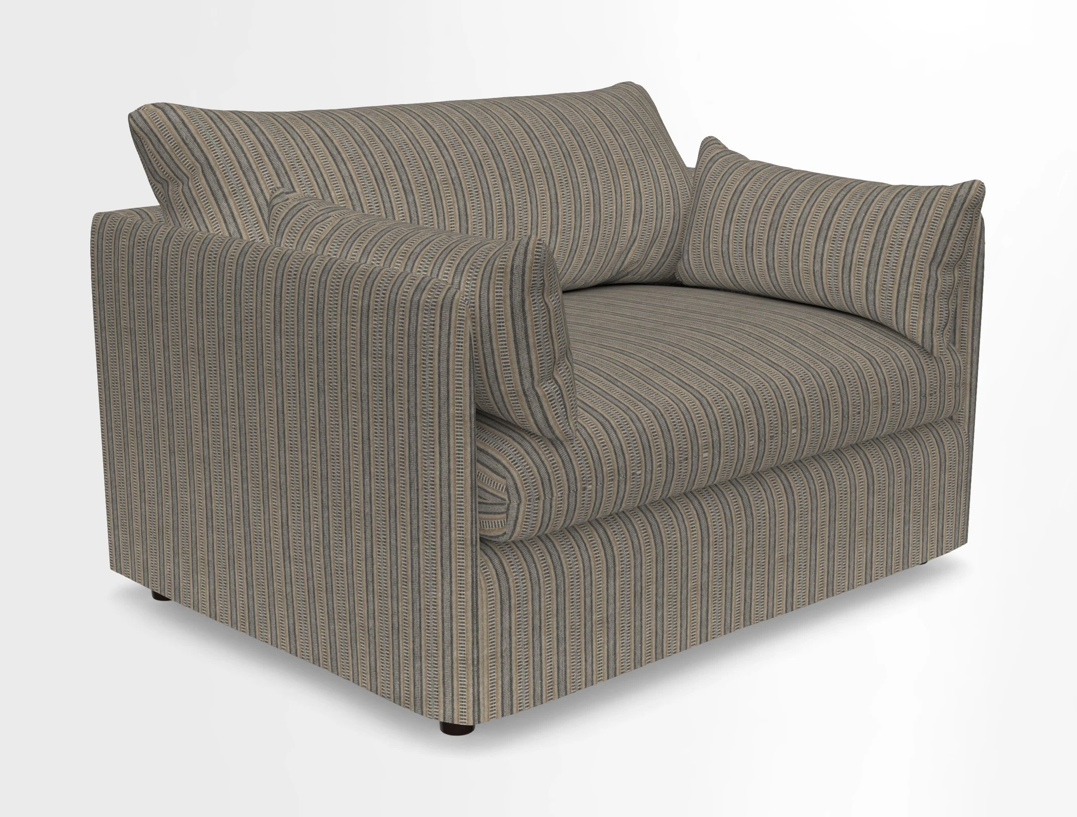 Madehurst Snuggler in Two Tone Plain Biscuit. Loose cover option available
