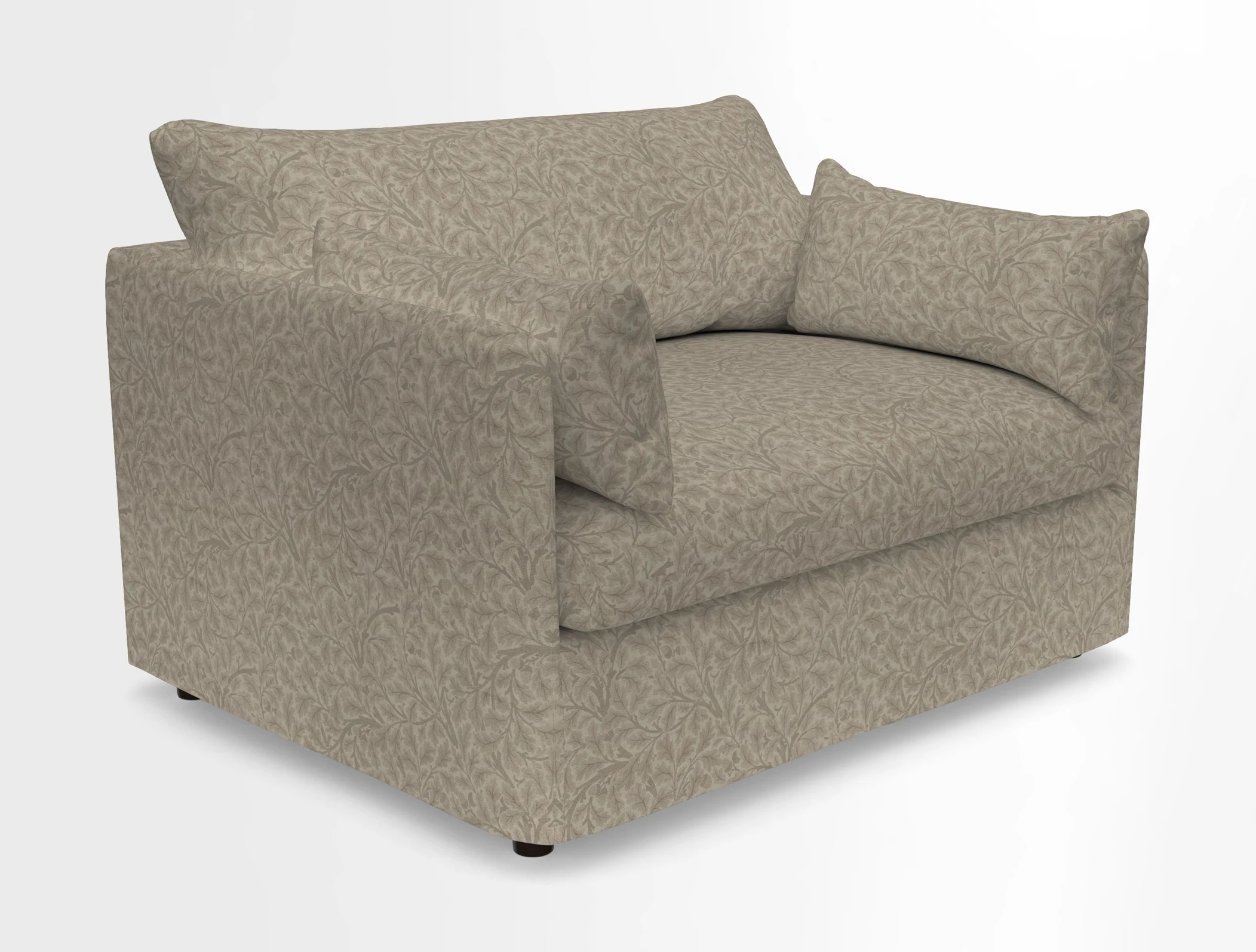 Madehurst Snuggler in Two Tone Plain Biscuit. Loose cover option available