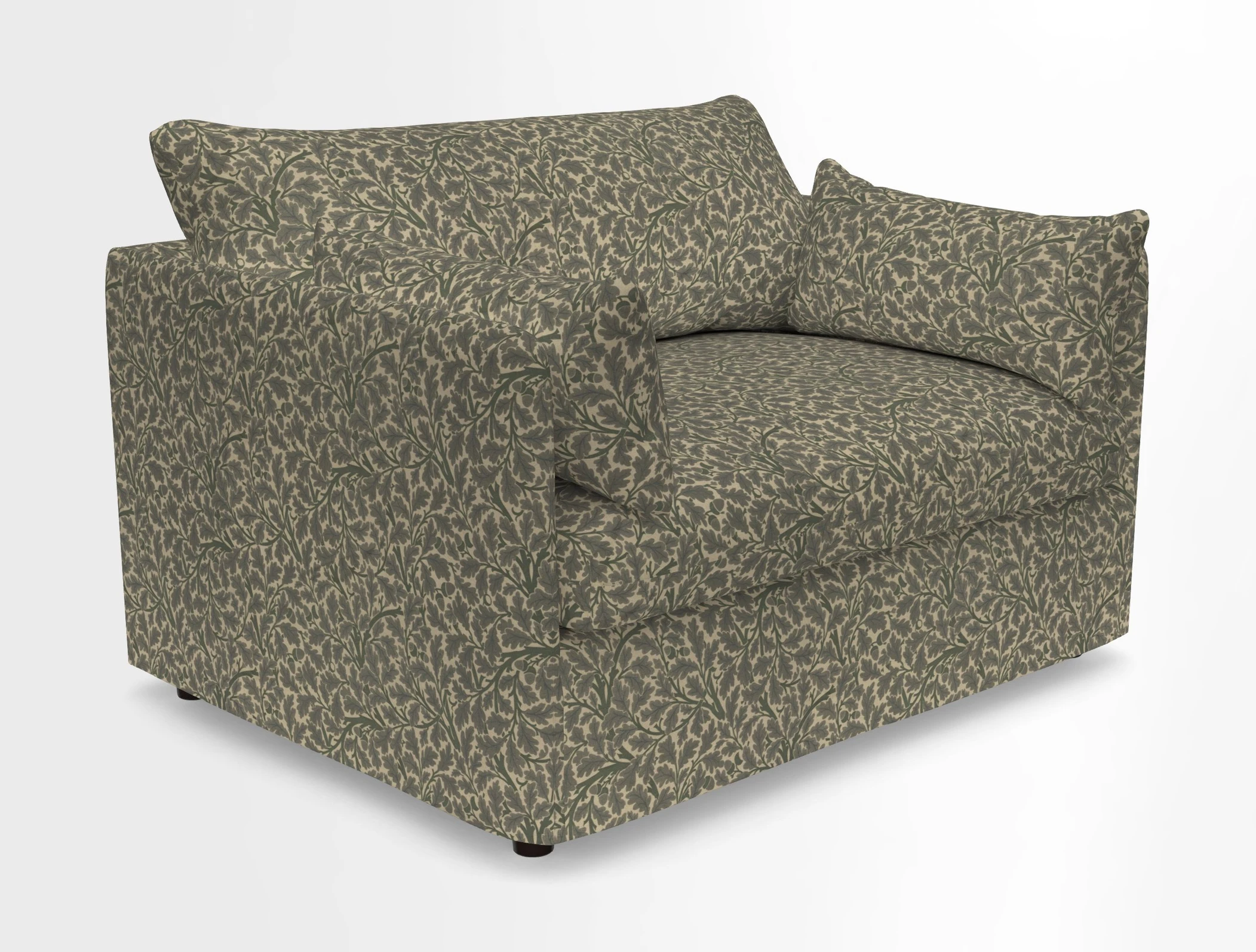 Madehurst Snuggler in Two Tone Plain Biscuit. Loose cover option available