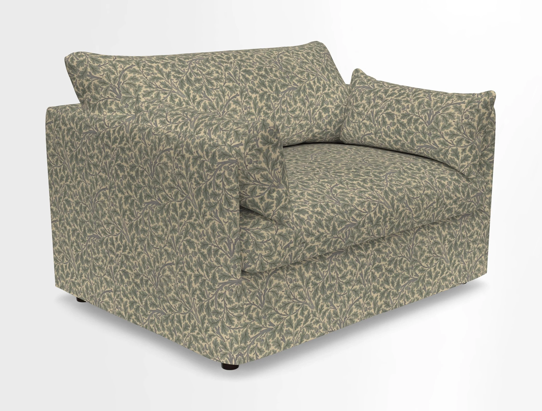 Madehurst Snuggler in Two Tone Plain Biscuit. Loose cover option available