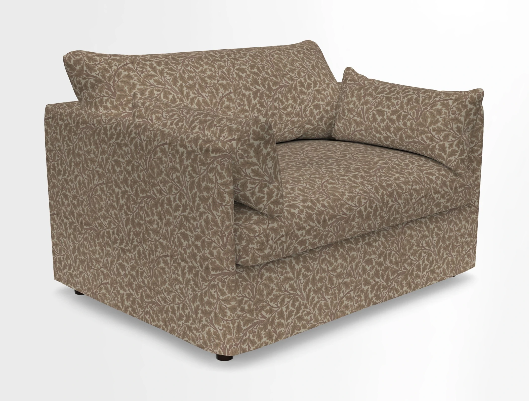 Madehurst Snuggler in Two Tone Plain Biscuit. Loose cover option available