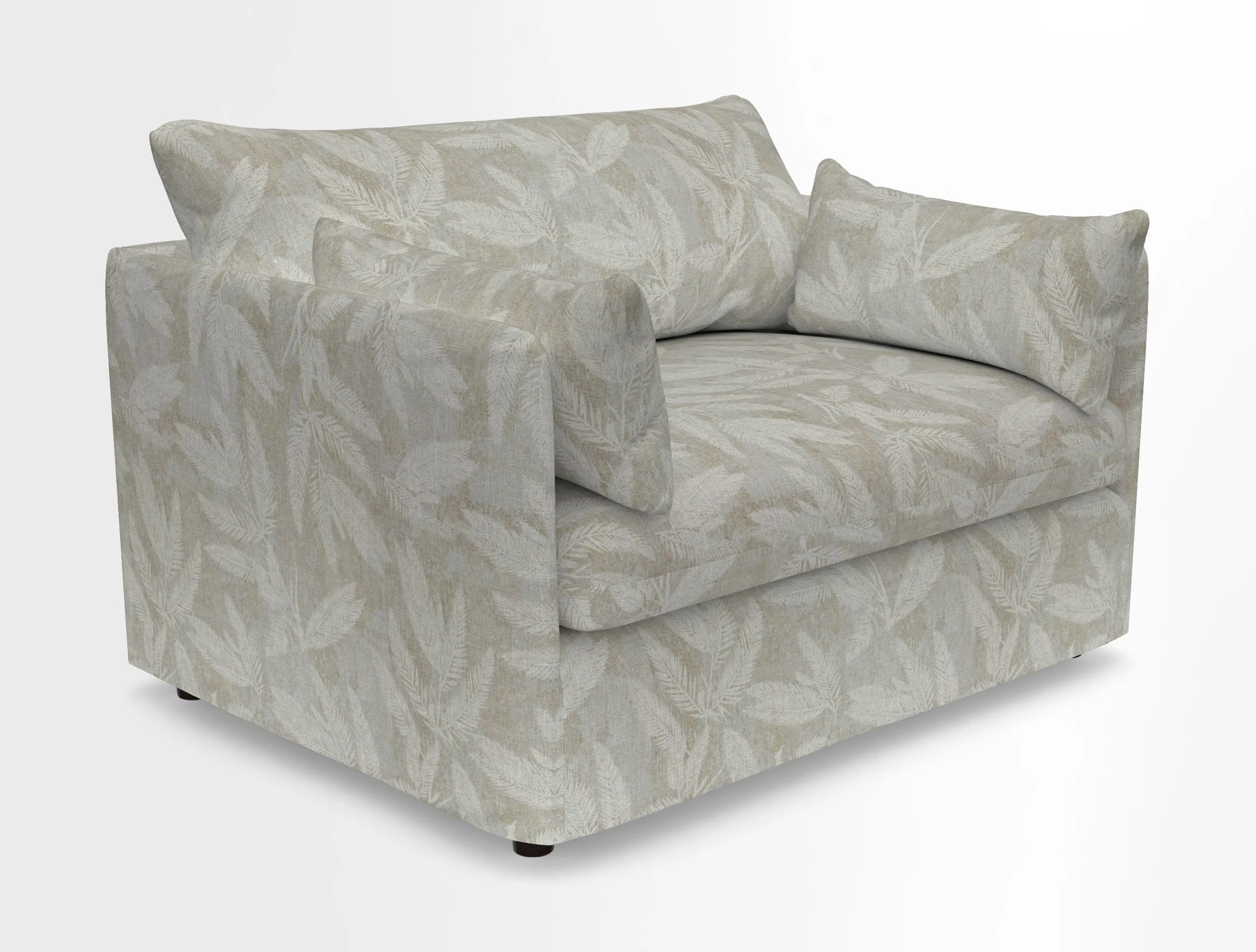 Madehurst Snuggler in Two Tone Plain Biscuit. Loose cover option available