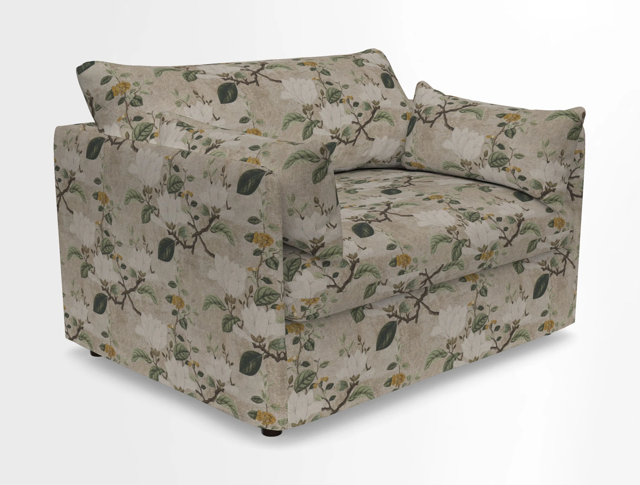 Madehurst Snuggler in Two Tone Plain Biscuit. Loose cover option available