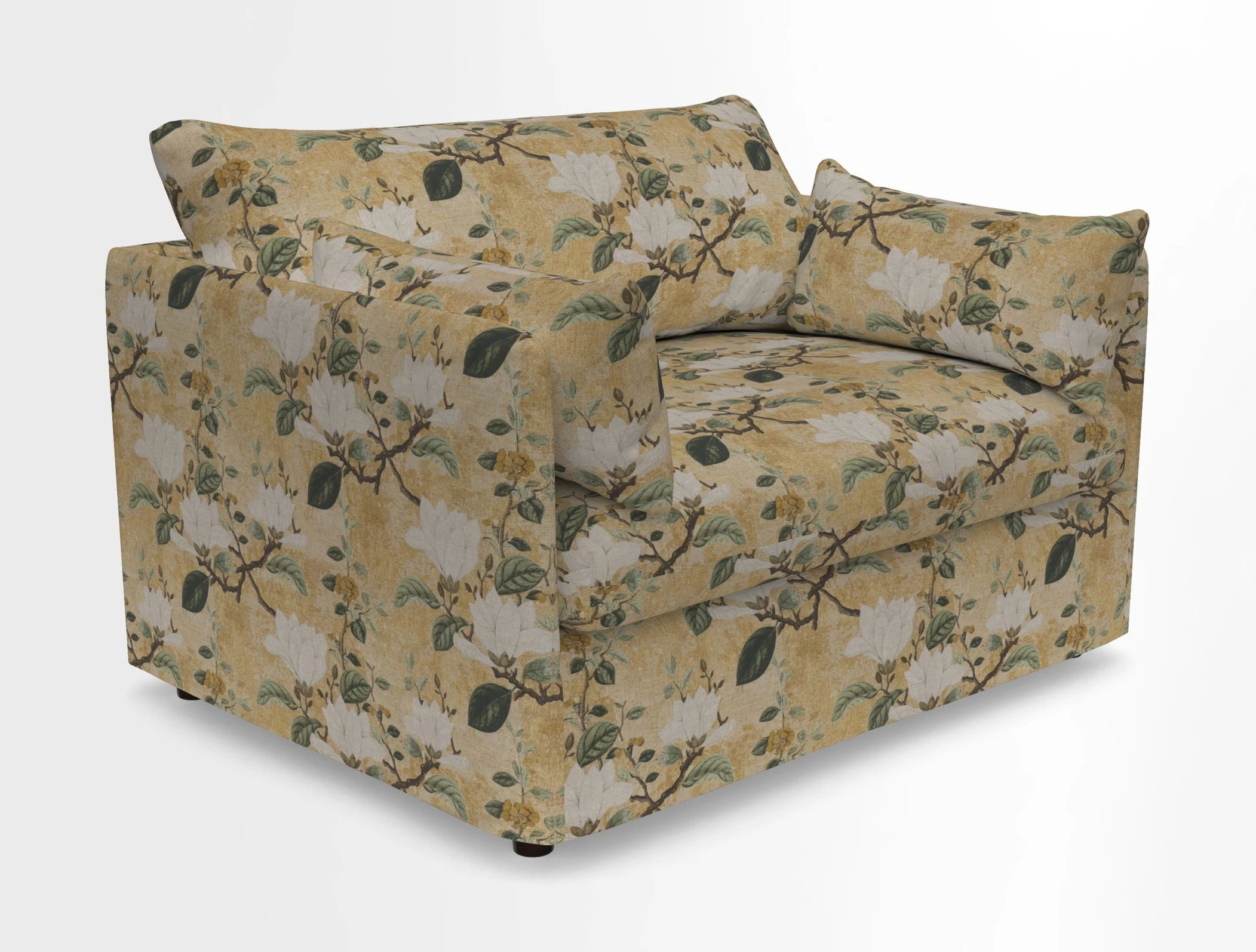 Madehurst Snuggler in Two Tone Plain Biscuit. Loose cover option available