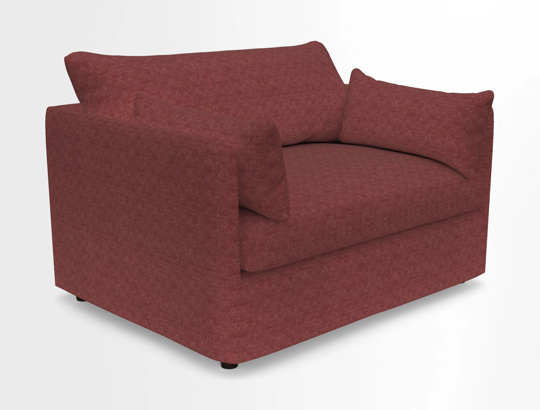 Madehurst Snuggler in Two Tone Plain Biscuit. Loose cover option available