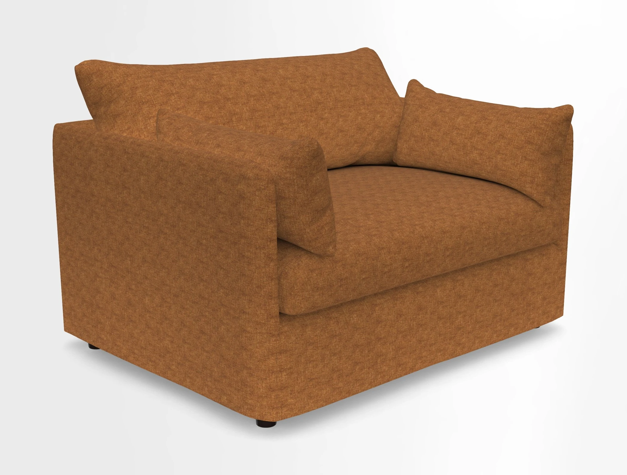 Madehurst Snuggler in Two Tone Plain Biscuit. Loose cover option available