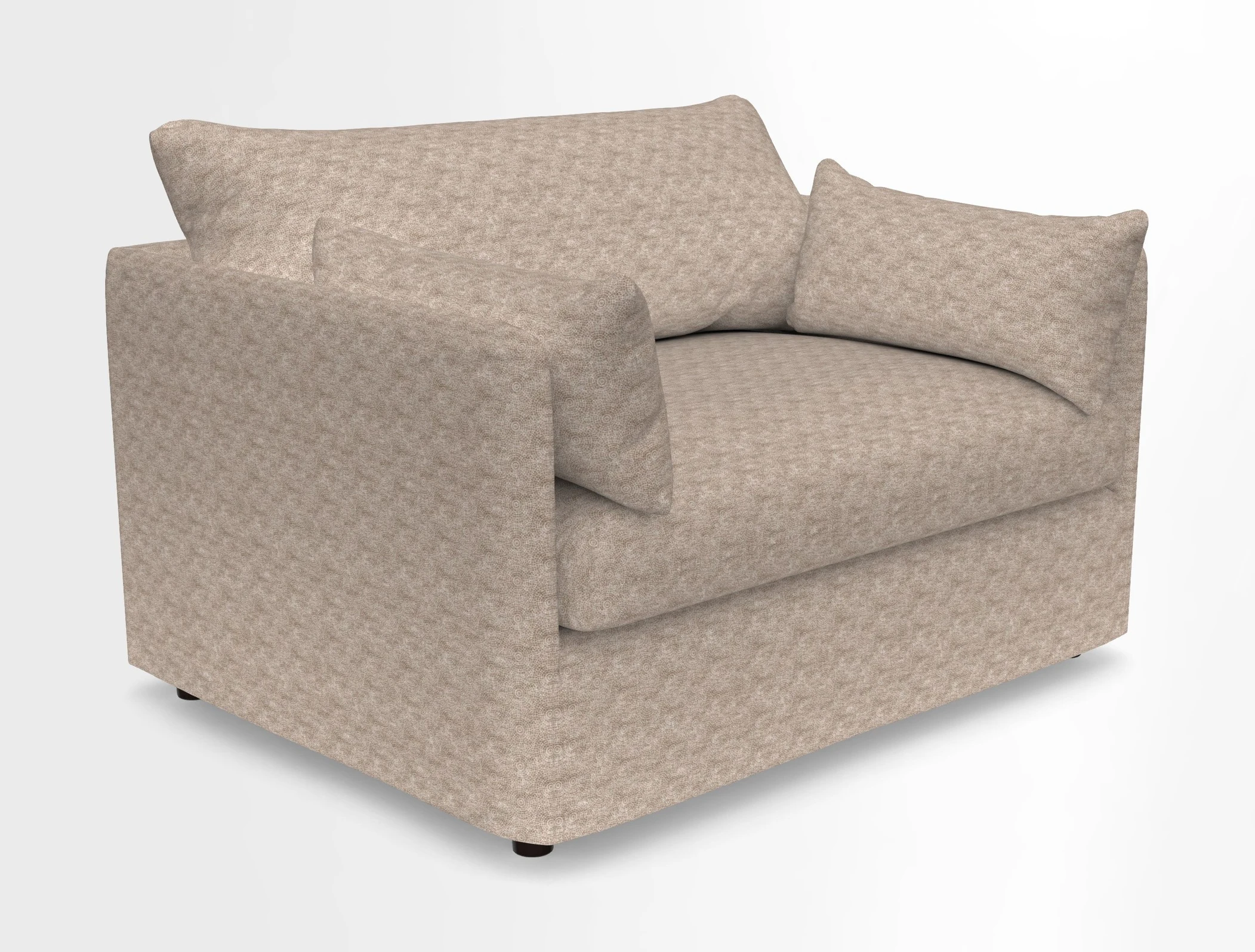 Madehurst Snuggler in Two Tone Plain Biscuit. Loose cover option available