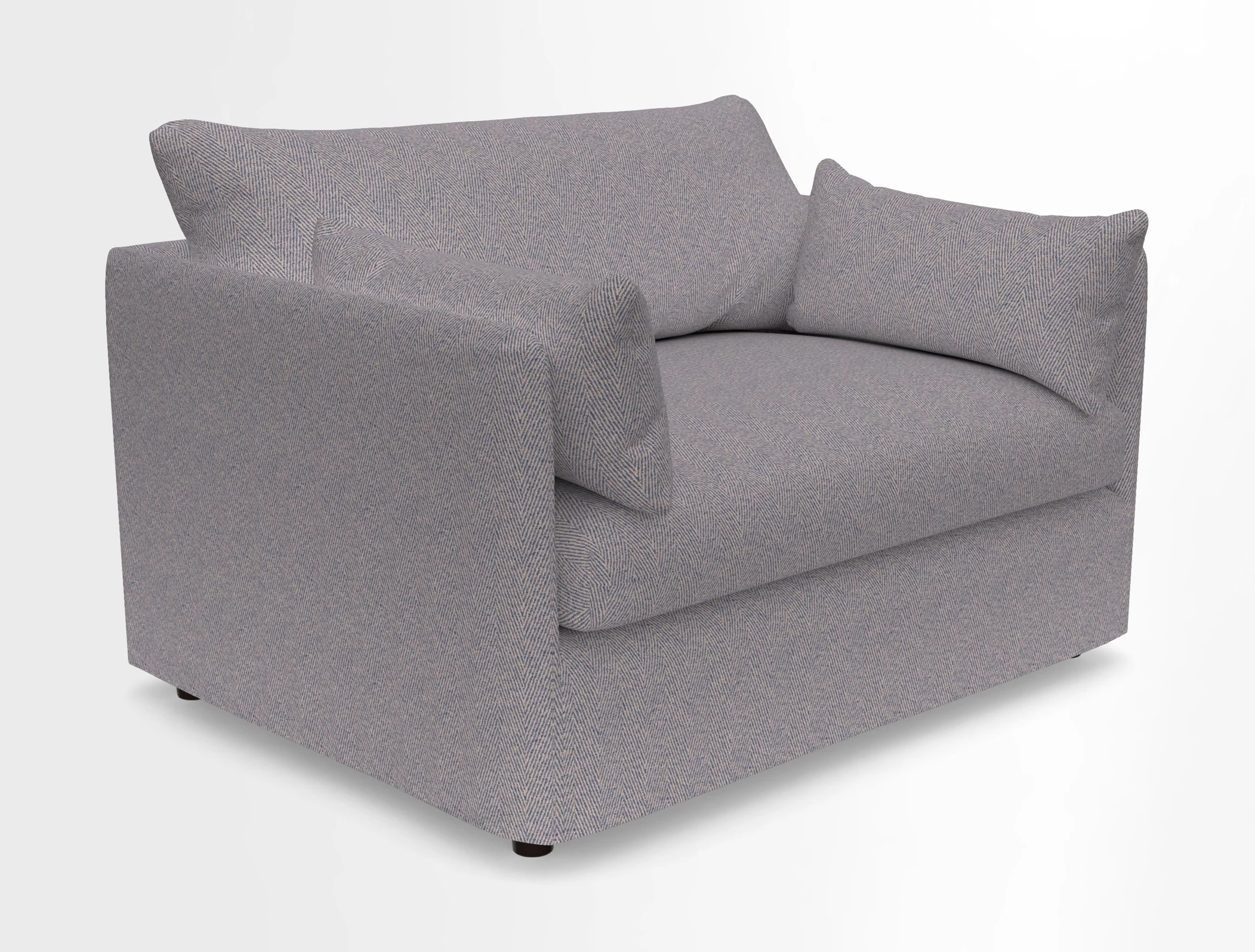 Madehurst Snuggler in Two Tone Plain Biscuit. Loose cover option available