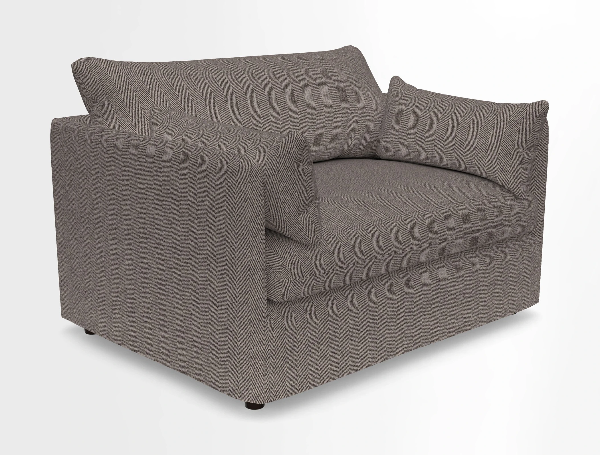 Madehurst Snuggler in Two Tone Plain Biscuit. Loose cover option available