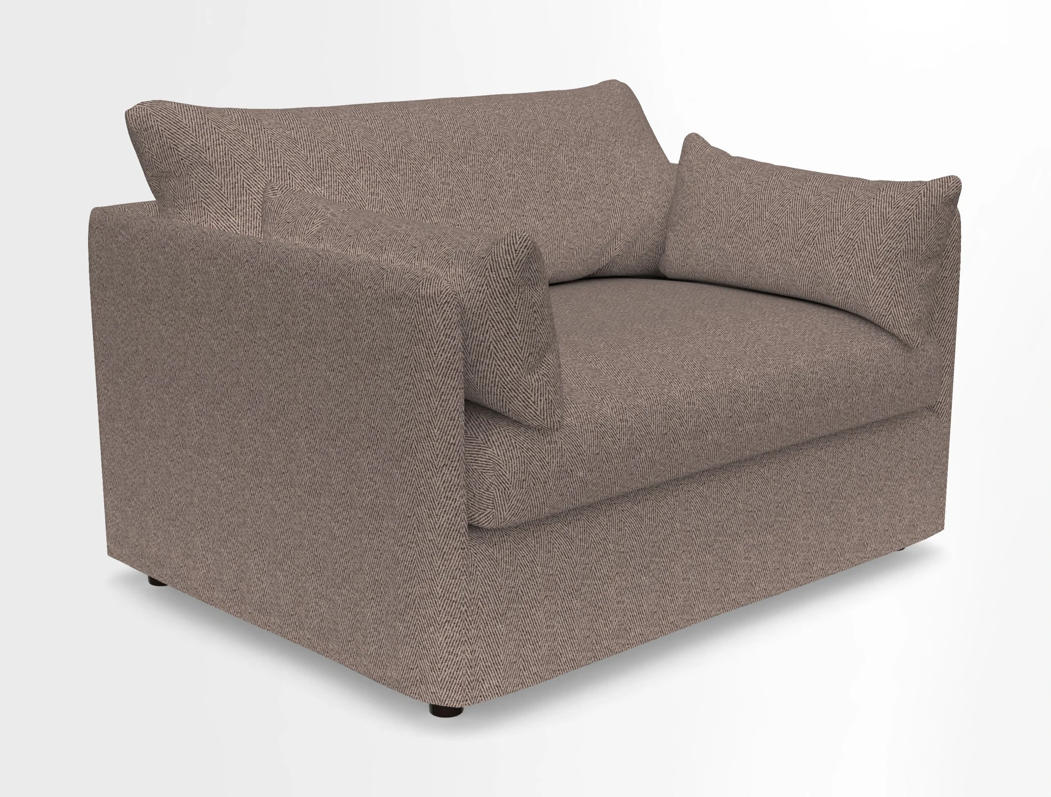 Madehurst Snuggler in Two Tone Plain Biscuit. Loose cover option available