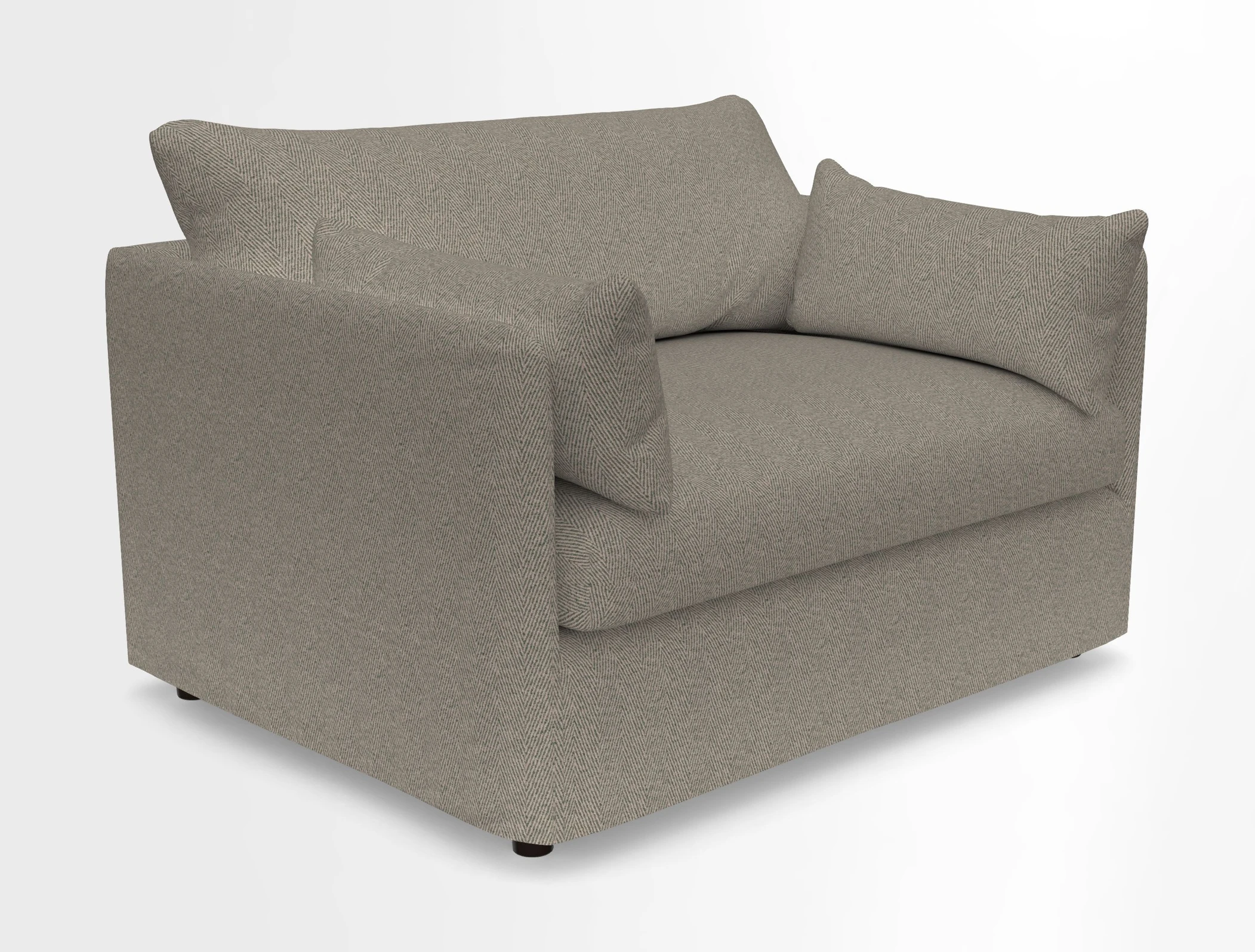 Madehurst Snuggler in Two Tone Plain Biscuit. Loose cover option available