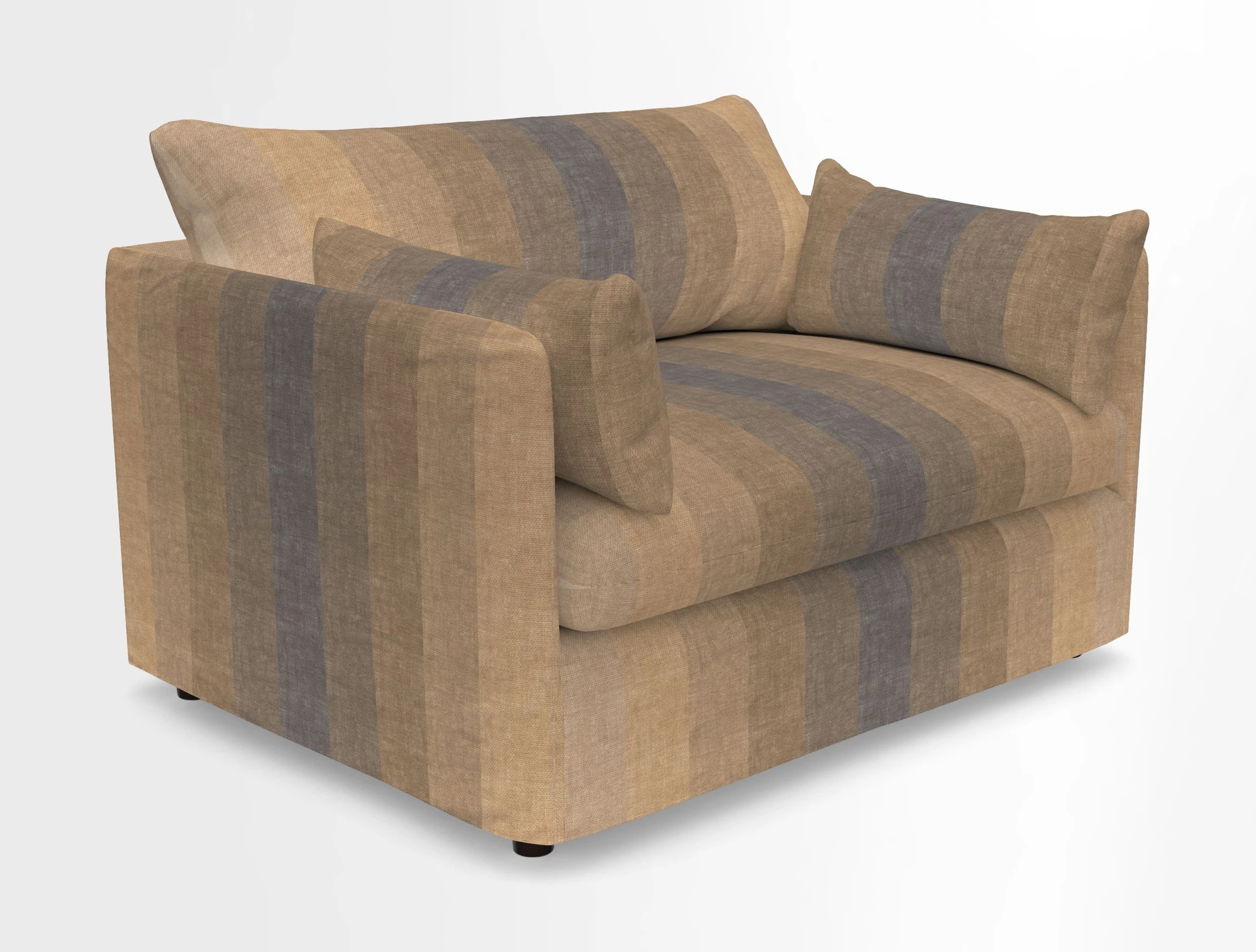 Madehurst Snuggler in Two Tone Plain Biscuit. Loose cover option available