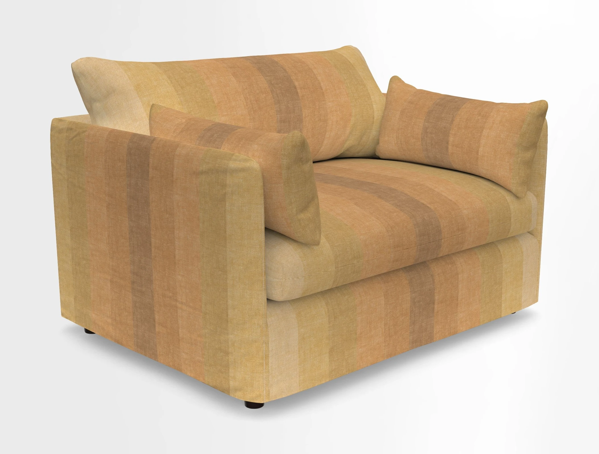 Madehurst Snuggler in Two Tone Plain Biscuit. Loose cover option available