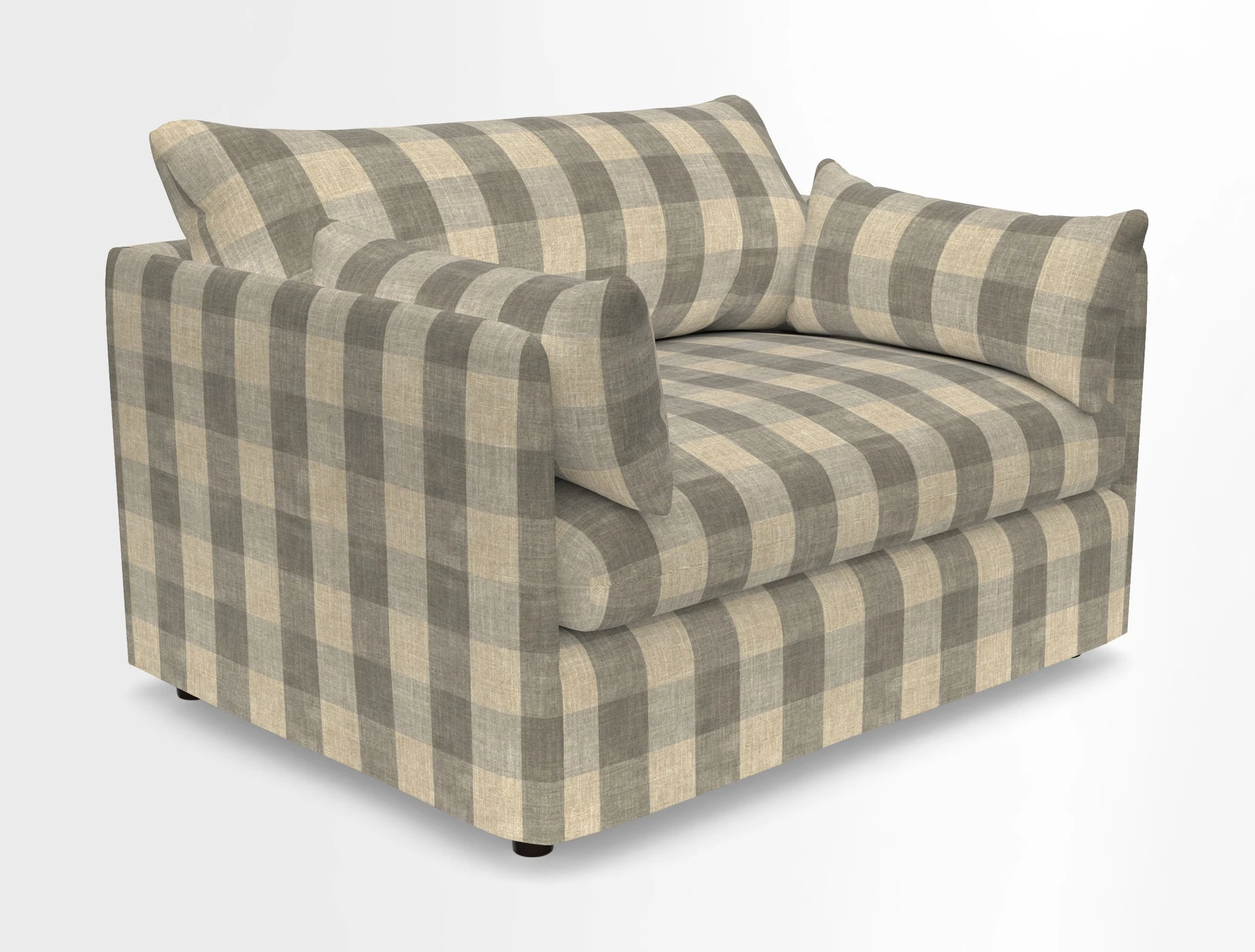 Madehurst Snuggler in Two Tone Plain Biscuit. Loose cover option available