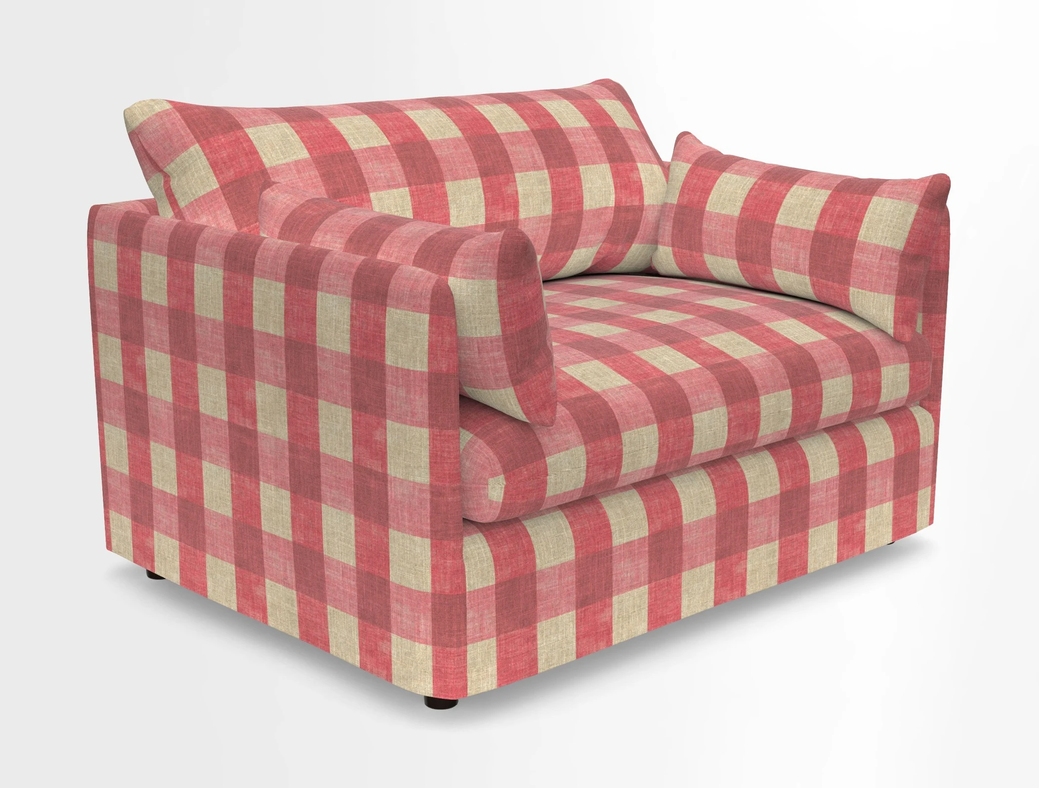 Madehurst Snuggler in Two Tone Plain Biscuit. Loose cover option available