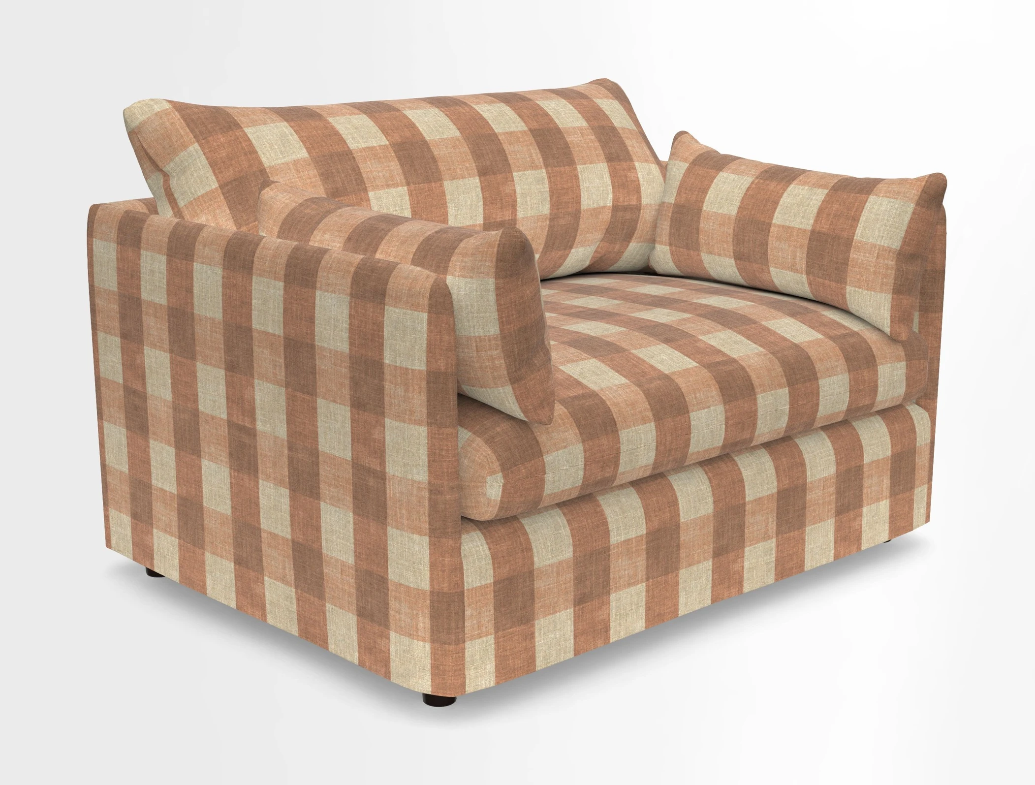 Madehurst Snuggler in Two Tone Plain Biscuit. Loose cover option available
