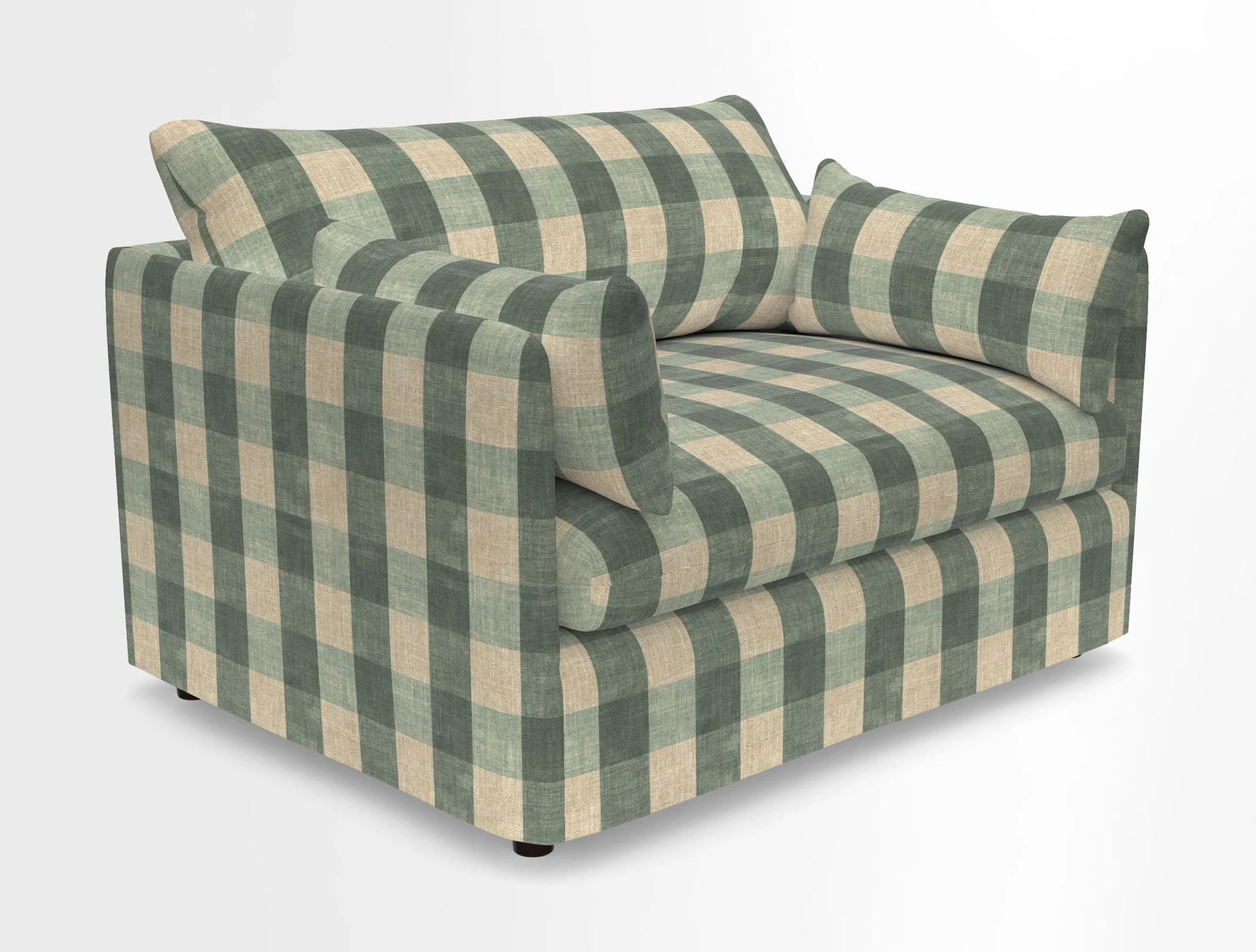 Madehurst Snuggler in Two Tone Plain Biscuit. Loose cover option available