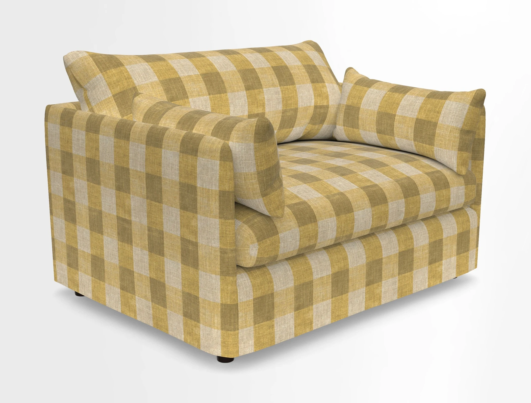 Madehurst Snuggler in Two Tone Plain Biscuit. Loose cover option available