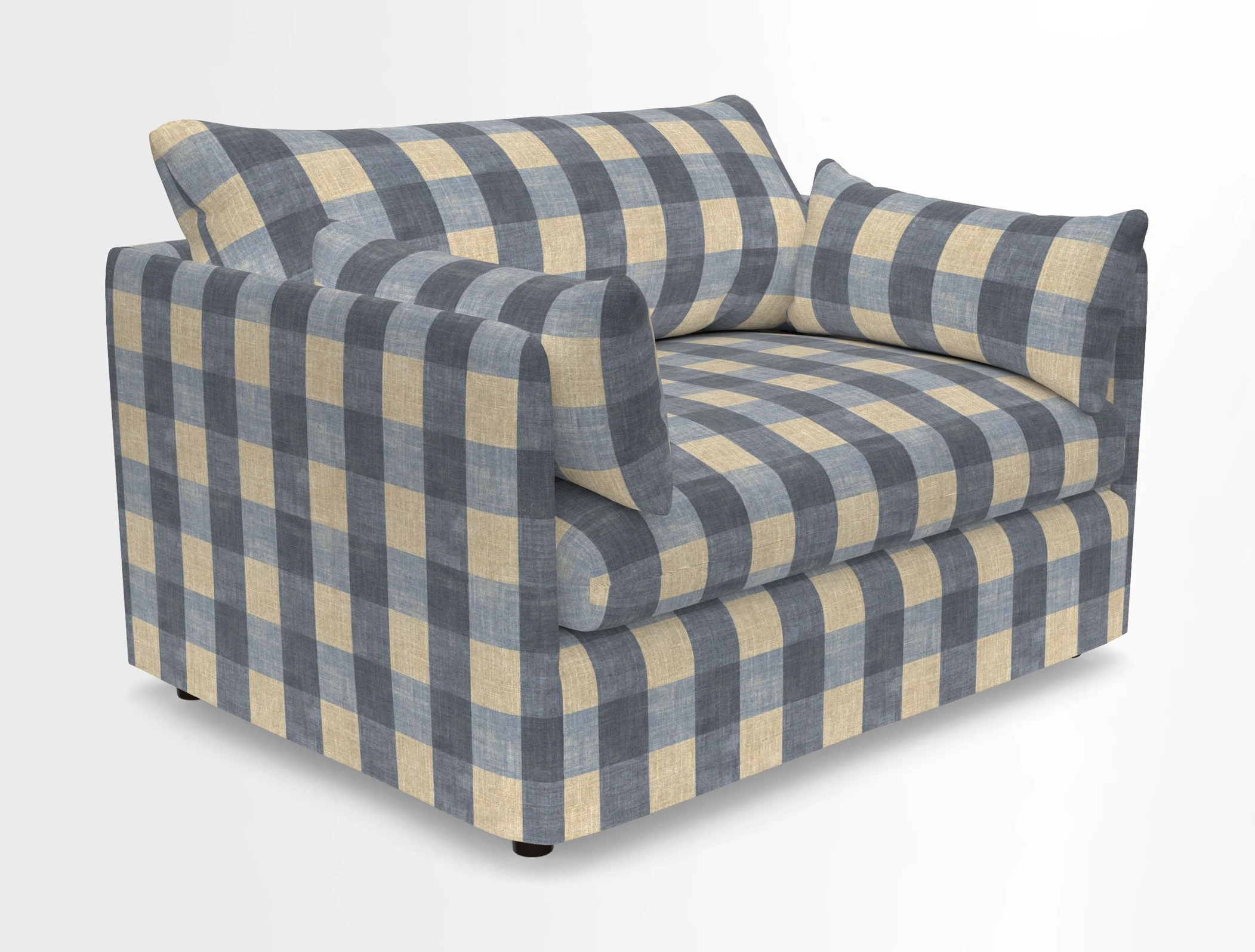 Madehurst Snuggler in Two Tone Plain Biscuit. Loose cover option available