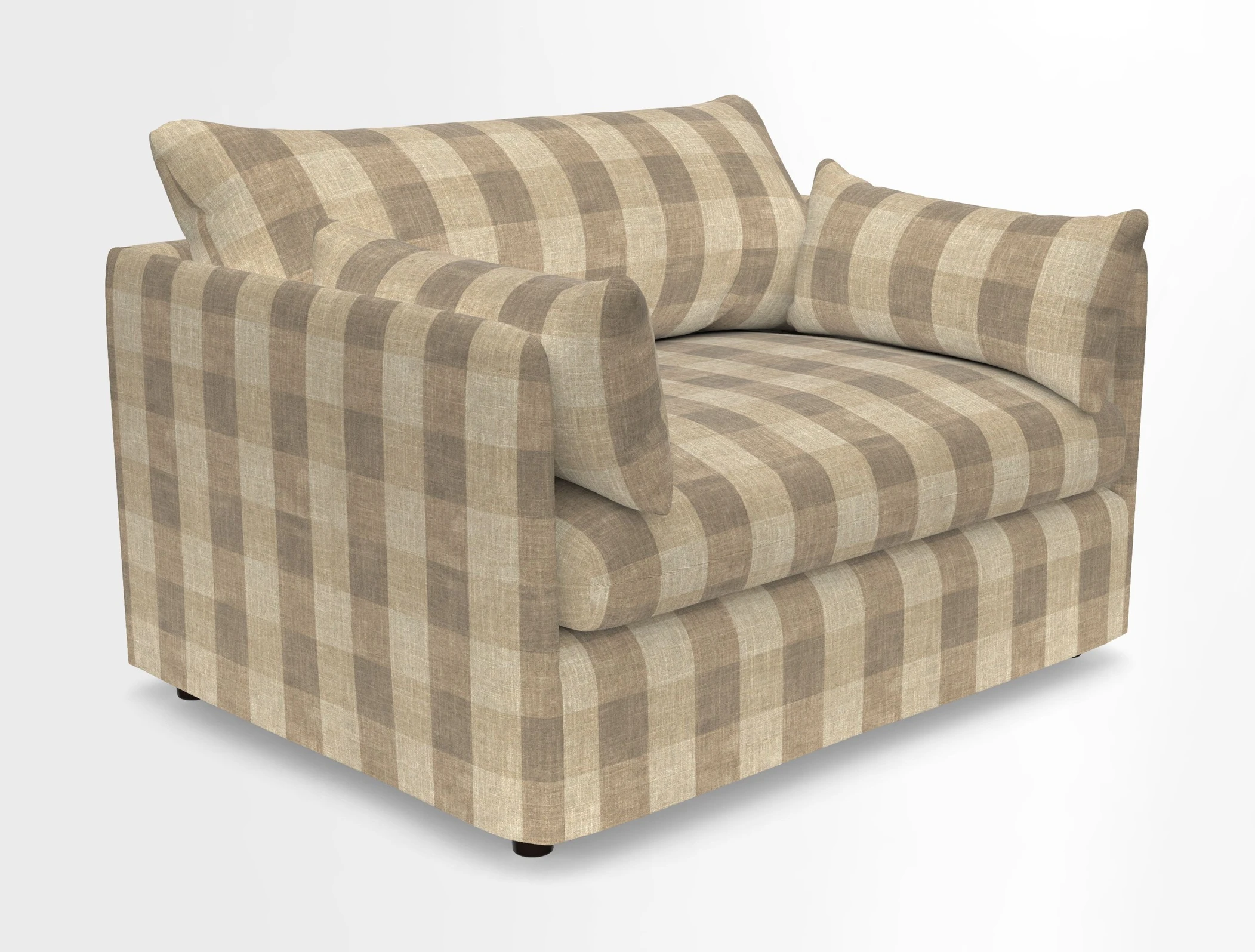 Madehurst Snuggler in Two Tone Plain Biscuit. Loose cover option available