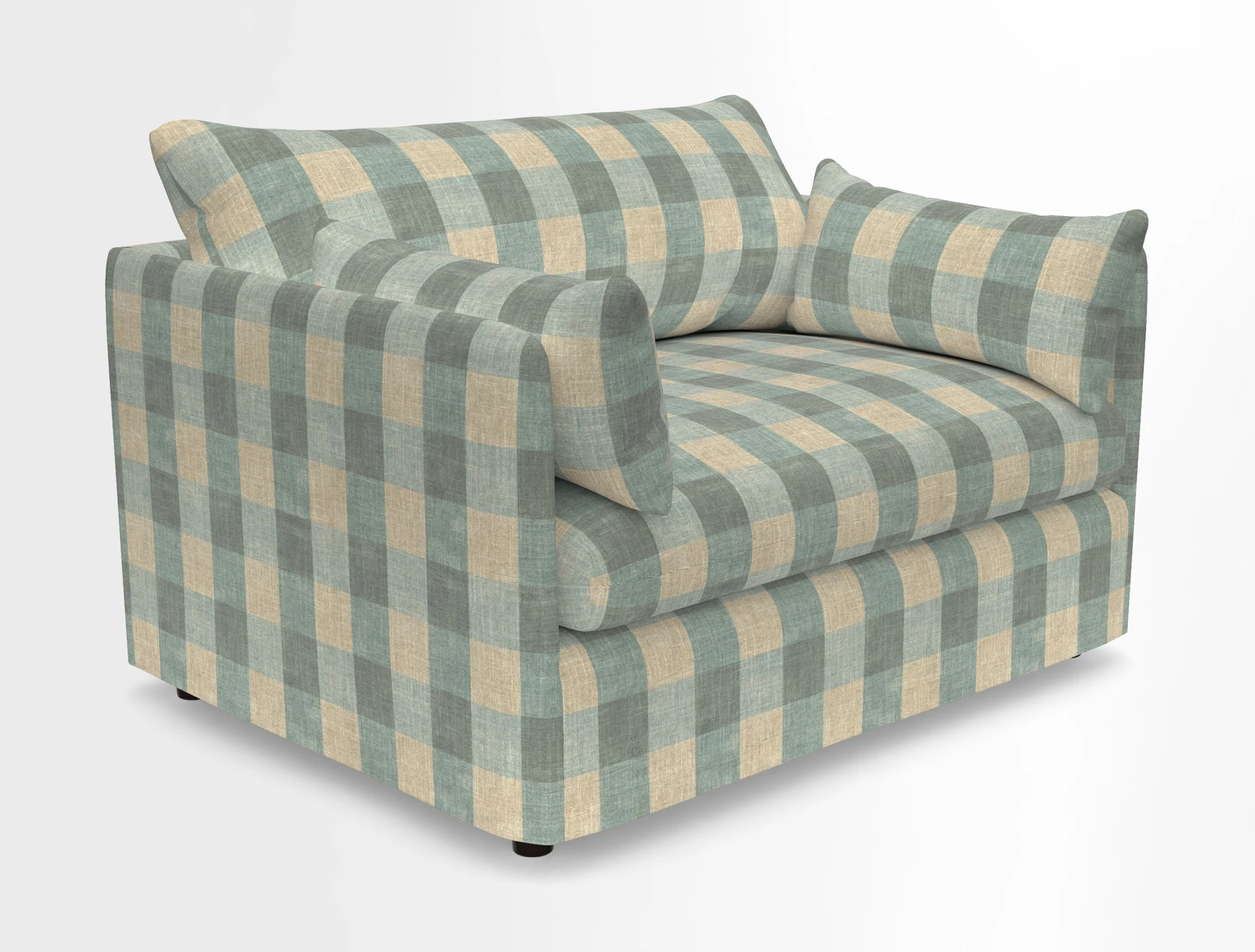 Madehurst Snuggler in Two Tone Plain Biscuit. Loose cover option available