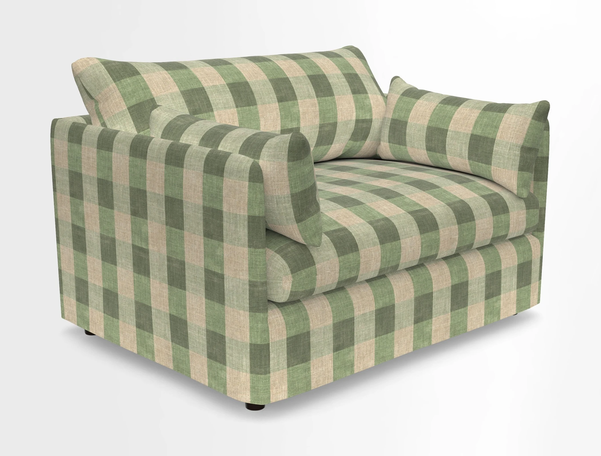 Madehurst Snuggler in Two Tone Plain Biscuit. Loose cover option available