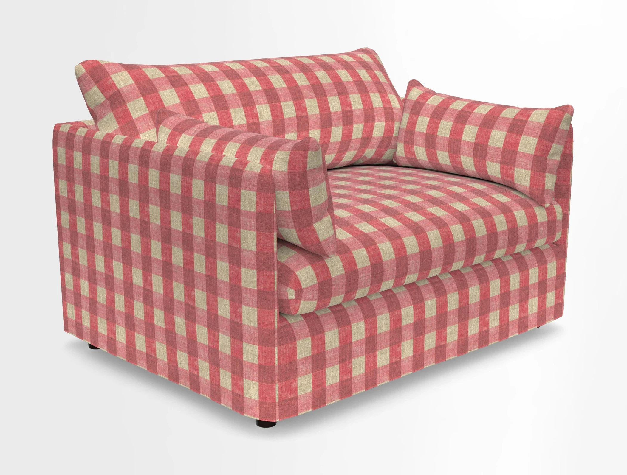 Madehurst Snuggler in Two Tone Plain Biscuit. Loose cover option available