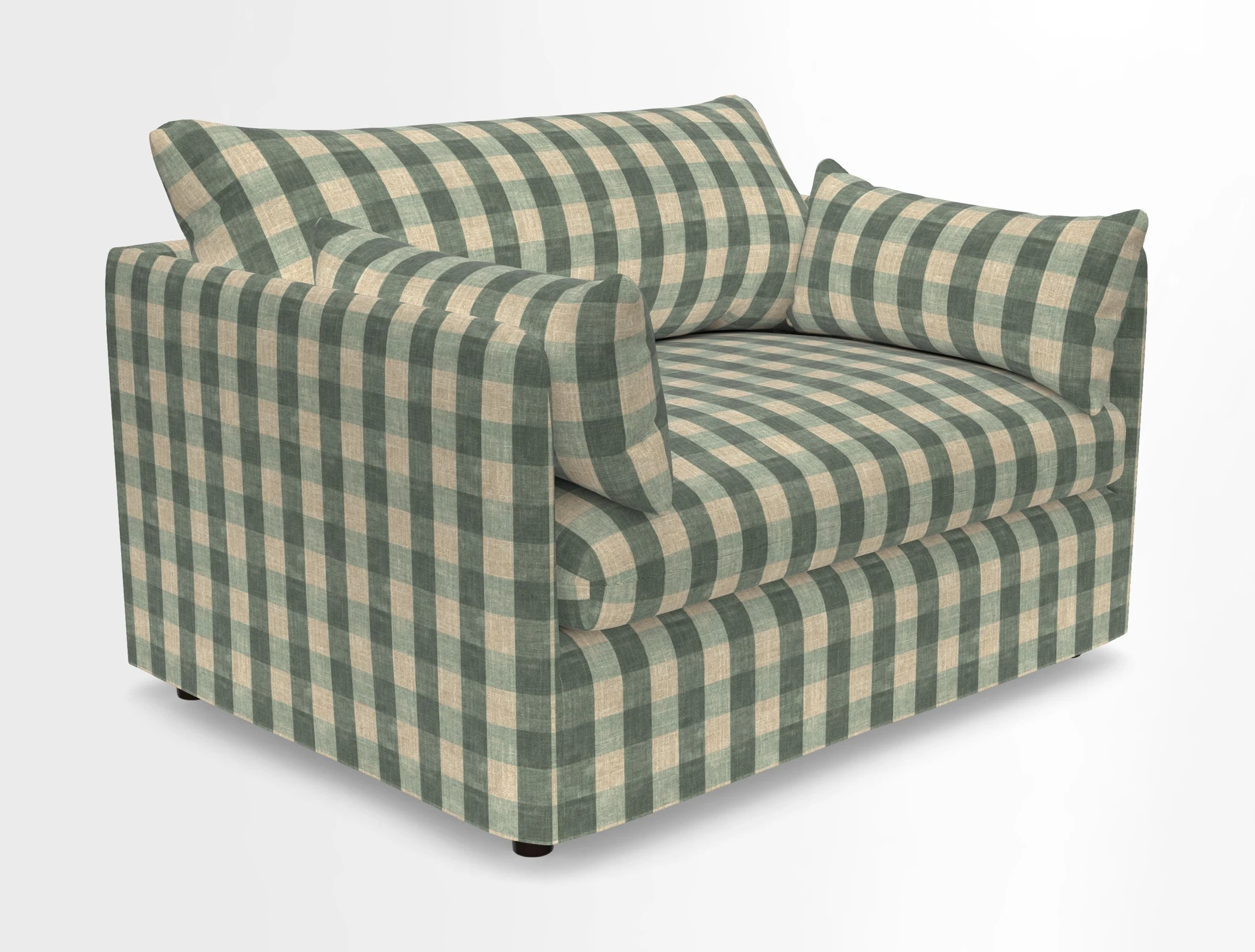 Madehurst Snuggler in Two Tone Plain Biscuit. Loose cover option available