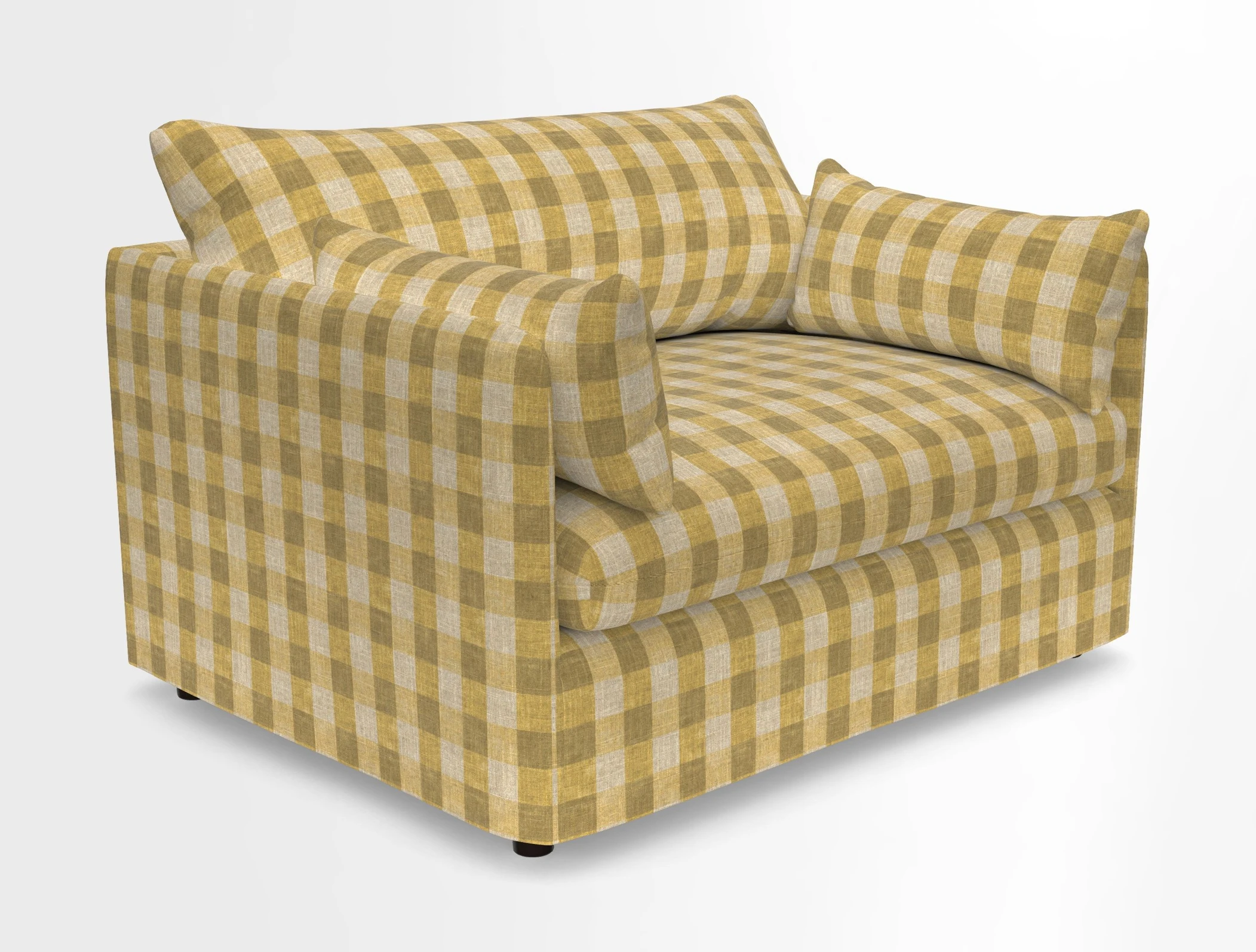 Madehurst Snuggler in Two Tone Plain Biscuit. Loose cover option available