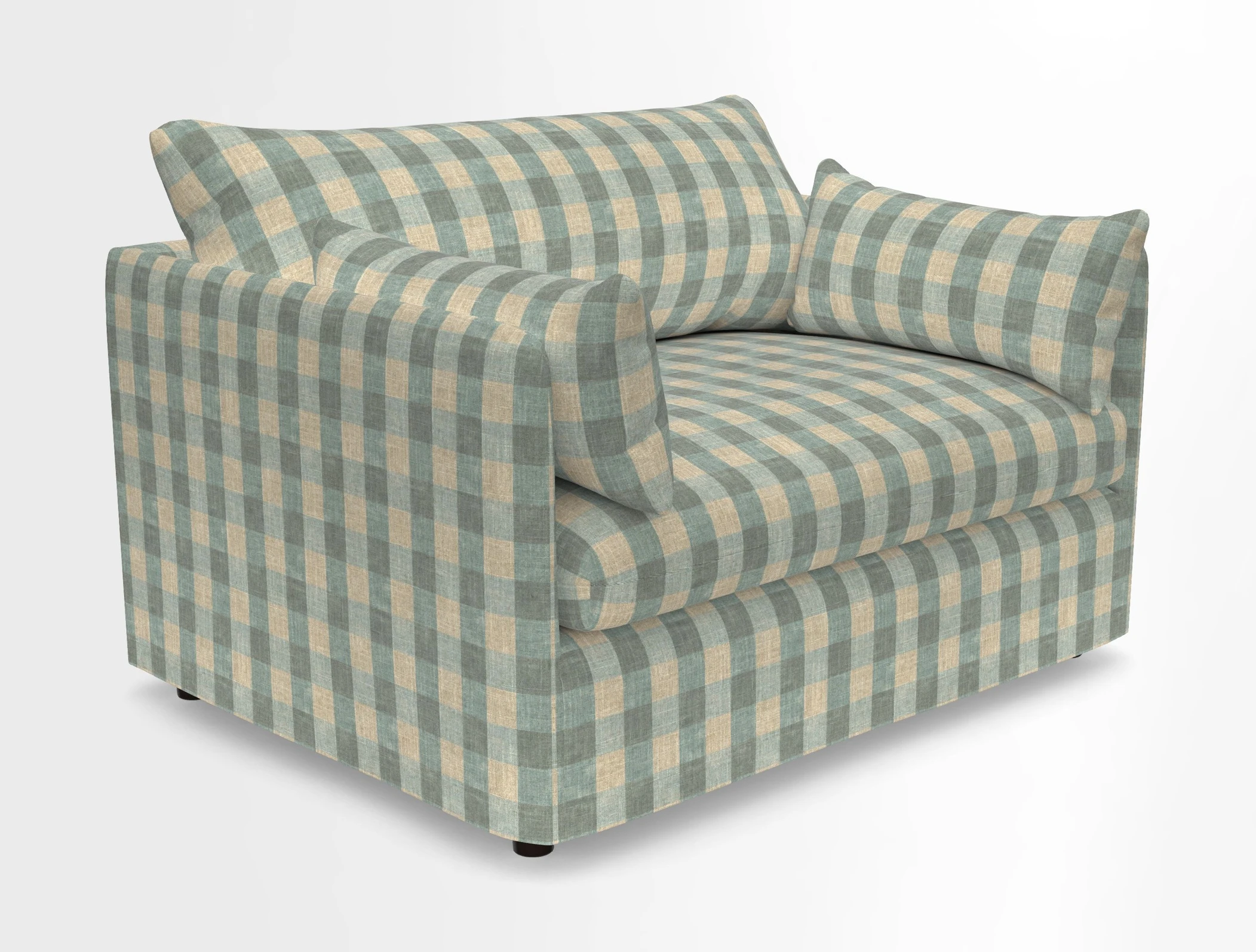 Madehurst Snuggler in Two Tone Plain Biscuit. Loose cover option available
