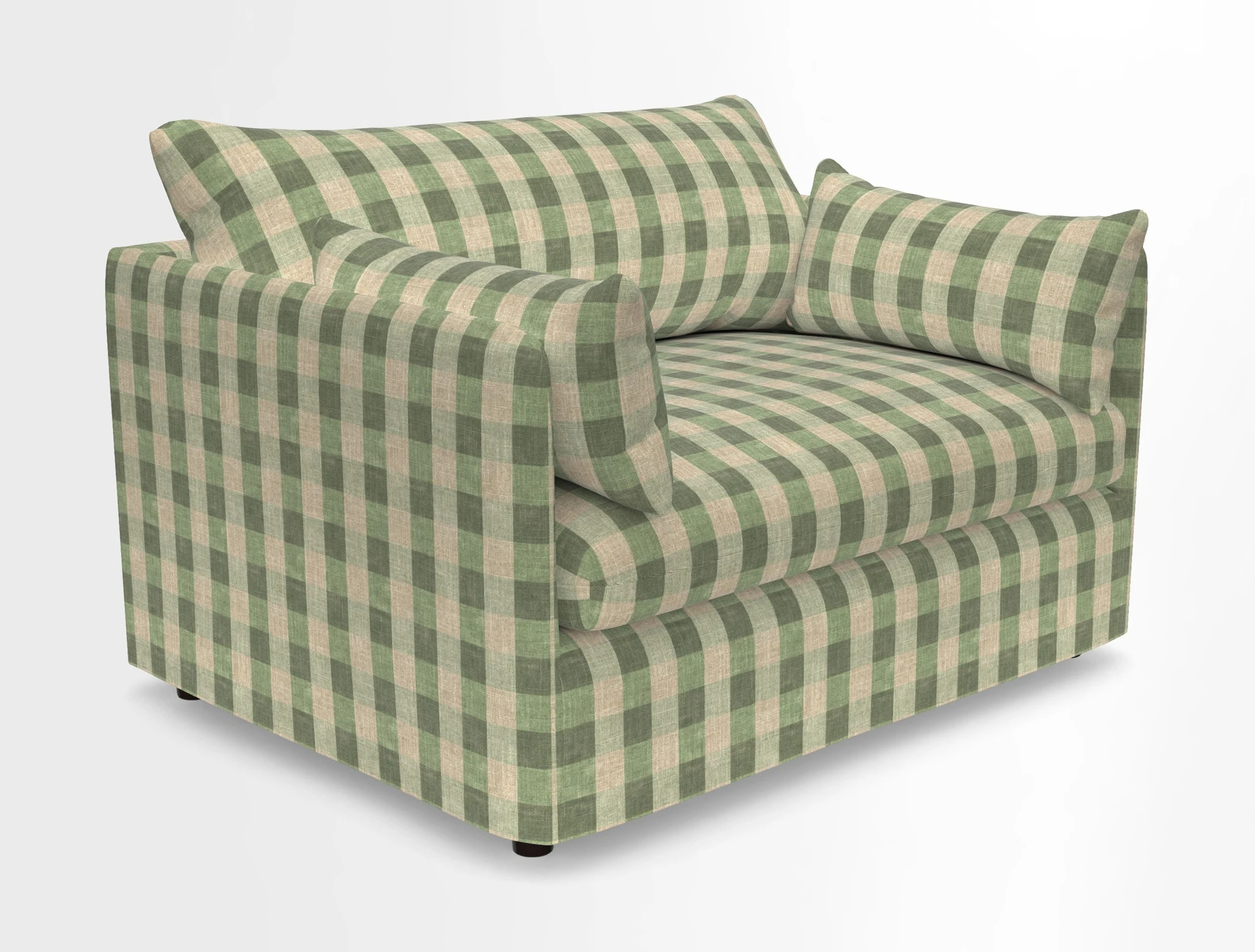 Madehurst Snuggler in Two Tone Plain Biscuit. Loose cover option available