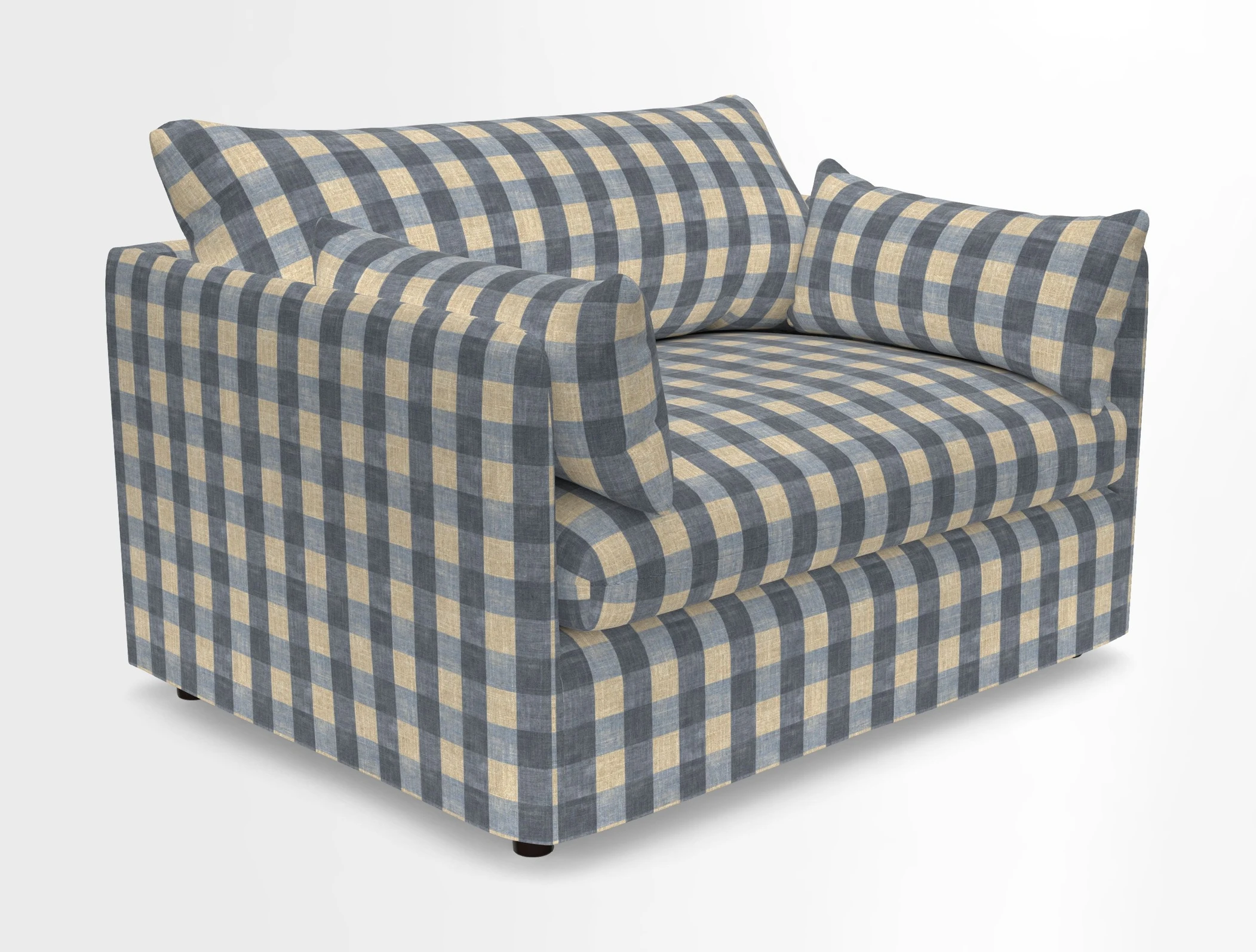 Madehurst Snuggler in Two Tone Plain Biscuit. Loose cover option available