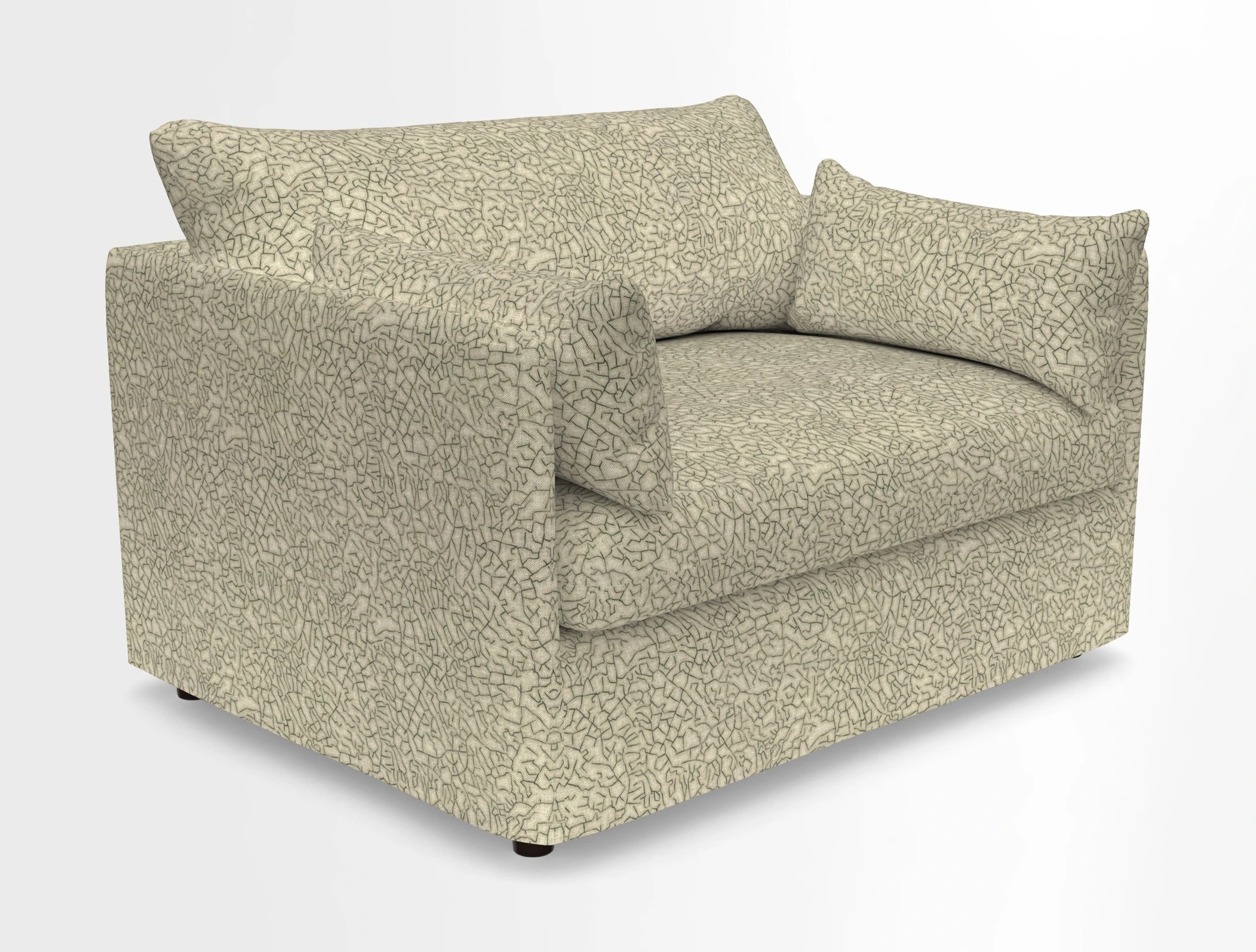 Madehurst Snuggler in Two Tone Plain Biscuit. Loose cover option available