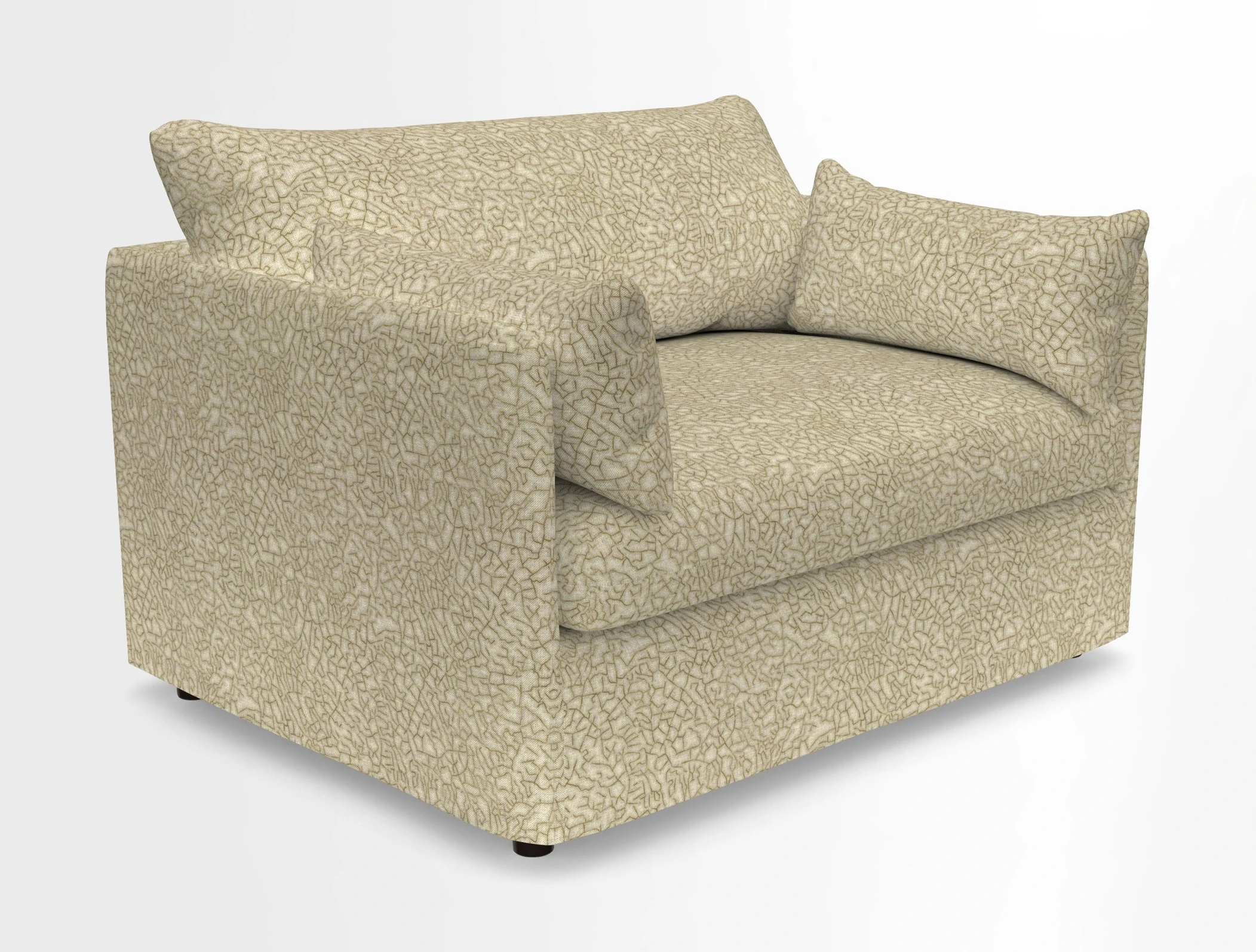 Madehurst Snuggler in Two Tone Plain Biscuit. Loose cover option available